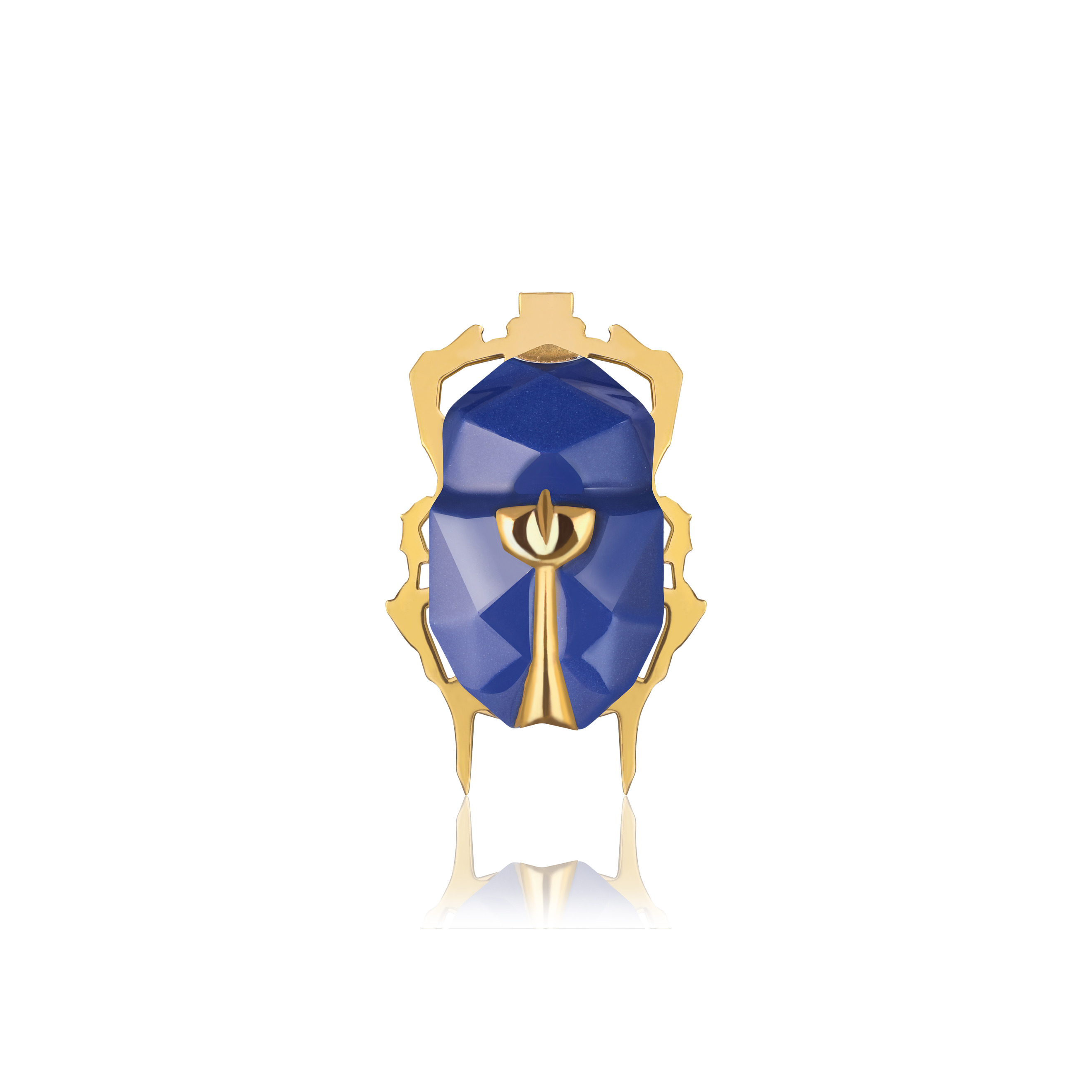 Броши Vertigo Jewellery Lab Брошь BUG № 2 NAUTICUM, Латунь, позолота, фарфор Bone China, роспись золотом