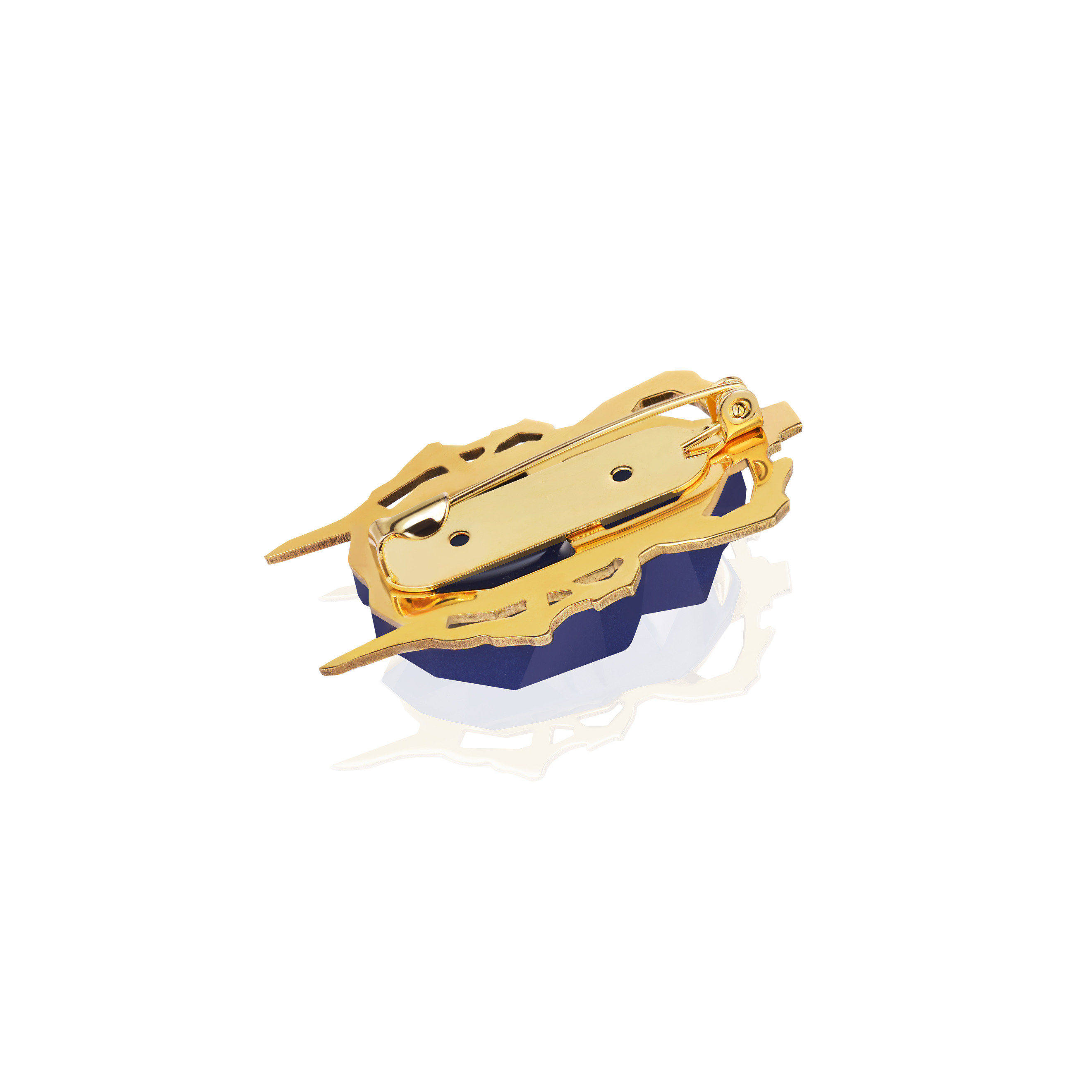 Брошь BUG № 2 NAUTICUM, Латунь, позолота, фарфор Bone China, роспись золотом