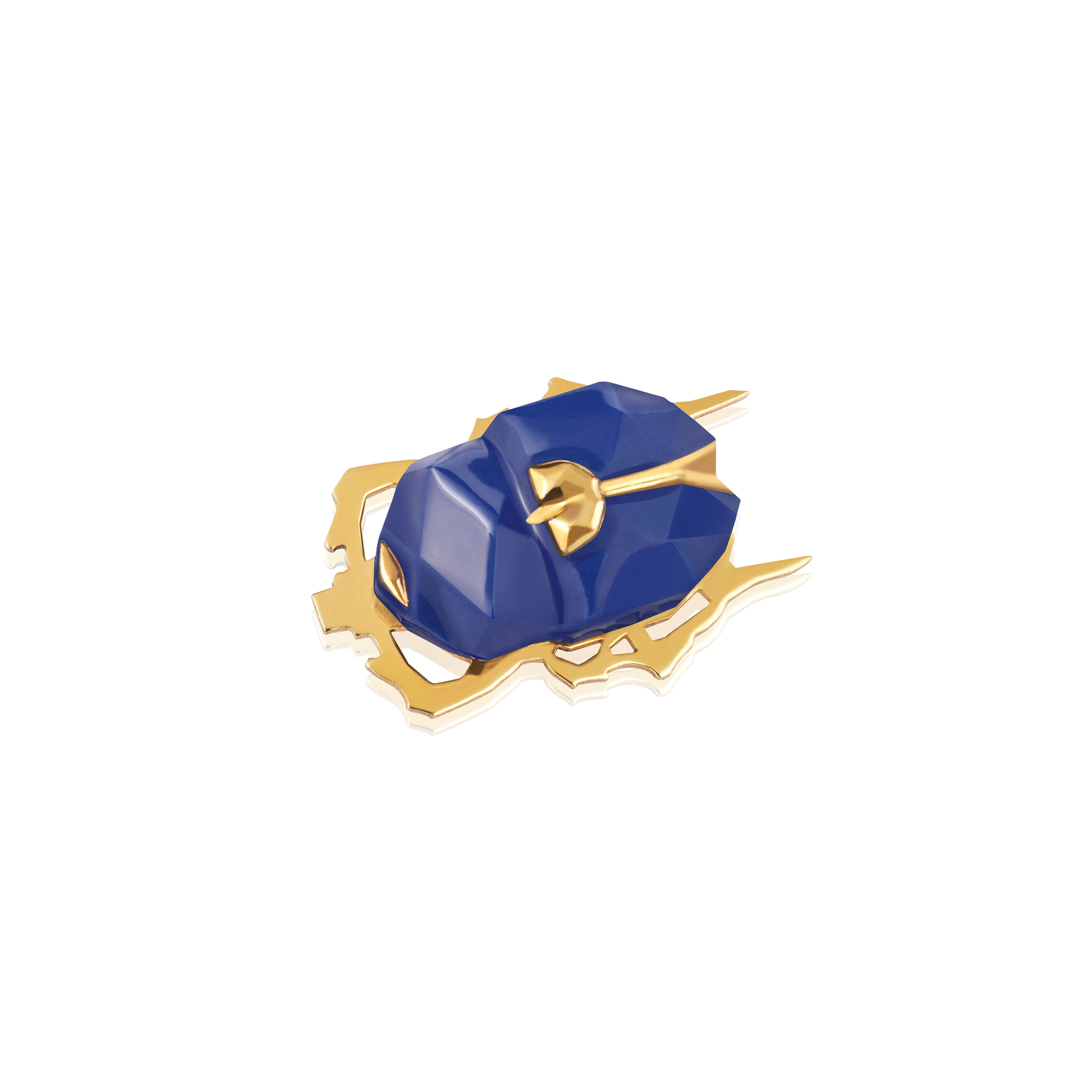 Брошь BUG № 2 NAUTICUM, Латунь, позолота, фарфор Bone China, роспись золотом