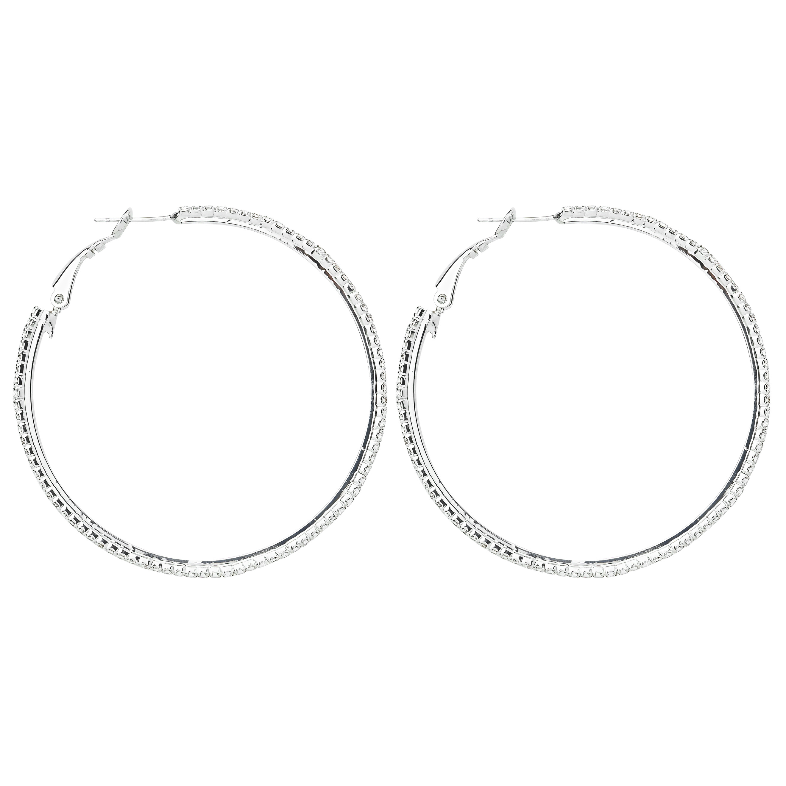 earrings-rings with a pavй made of crystals