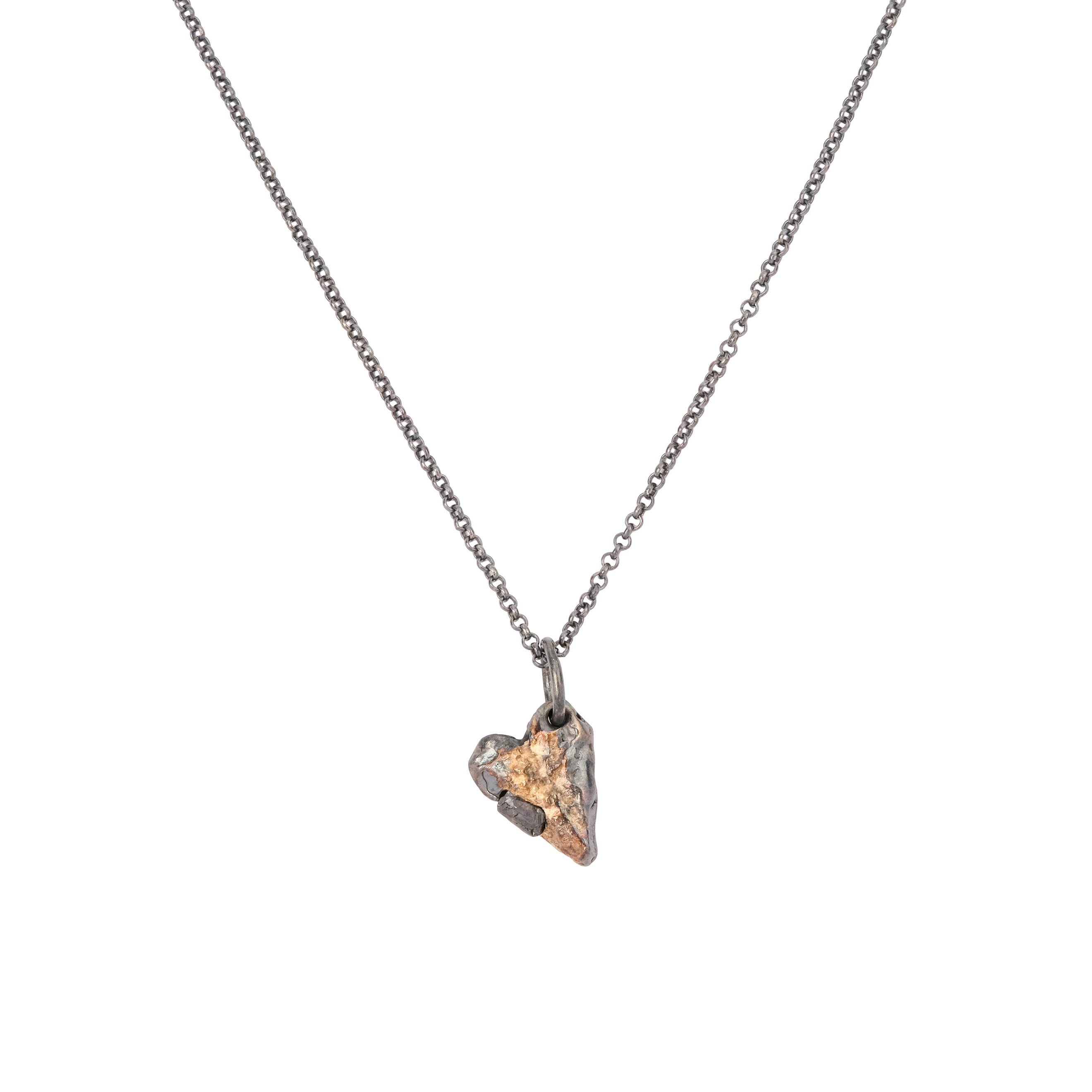 Колье с подвесами Kintsugi Jewelry Кулон Forgiveness серебряный позолотой и кристаллом кварца