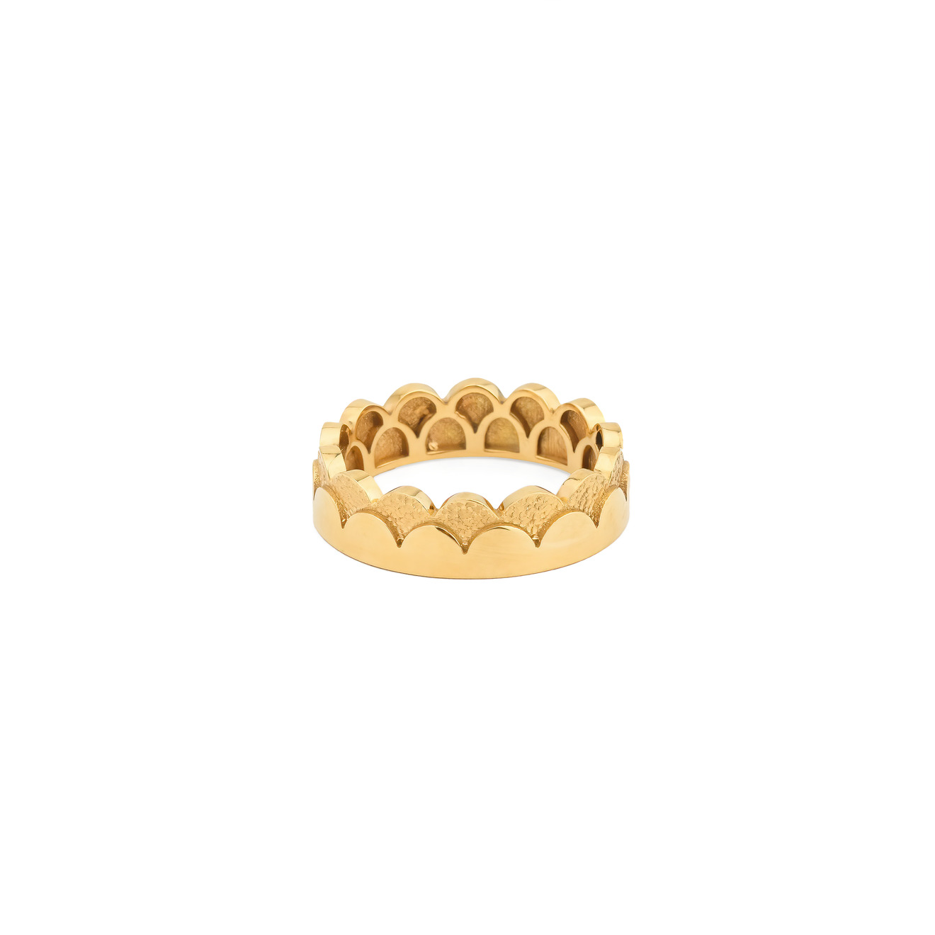 AURA.916 Позолоченное кольцо из серебра «Волны»