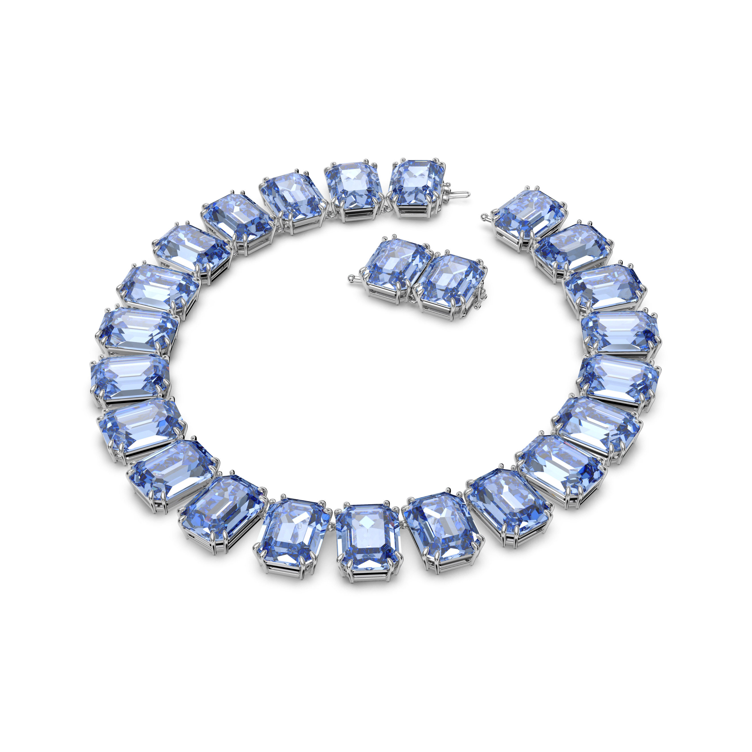 Колье с голубыми кристаллами Swarovski