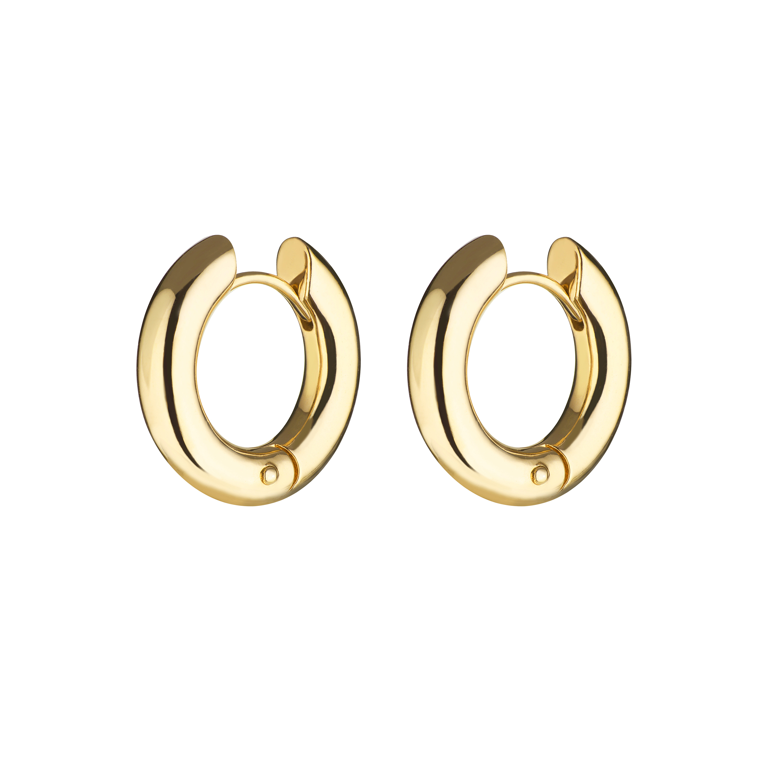 Lemon gold-plated silver donut hoop earrings
