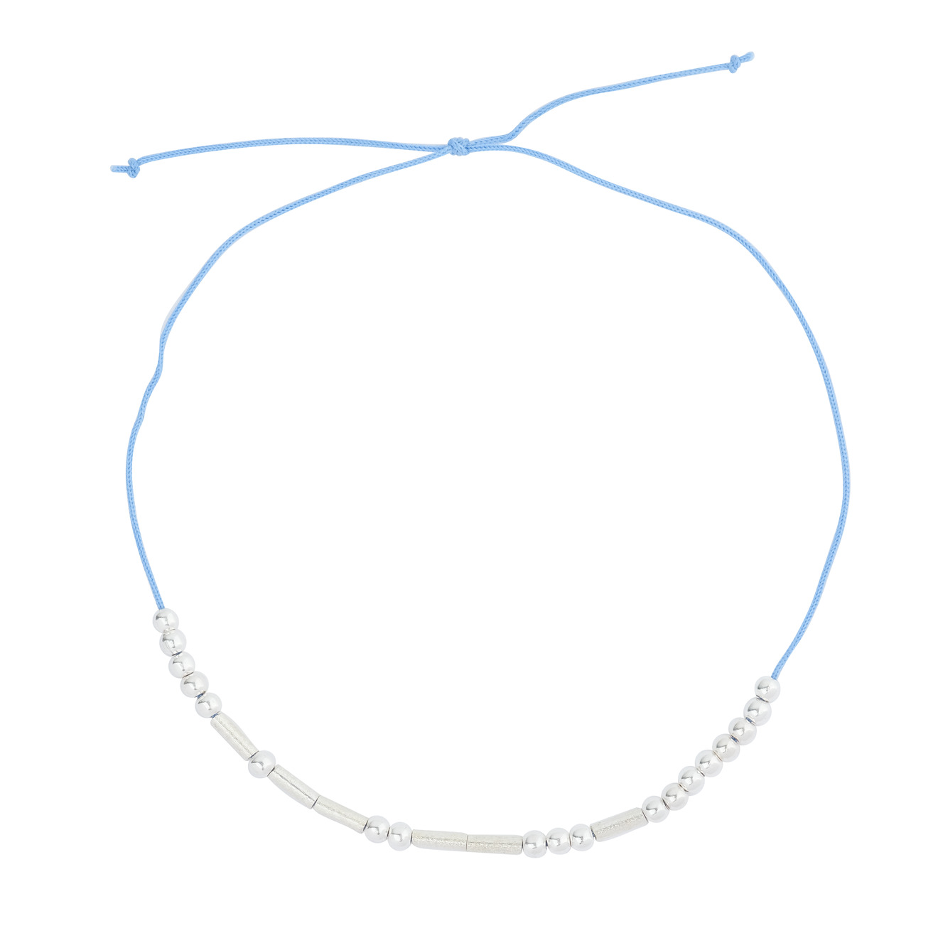 DOTS & DASHES Браслет HAPPINESS на голубой нити