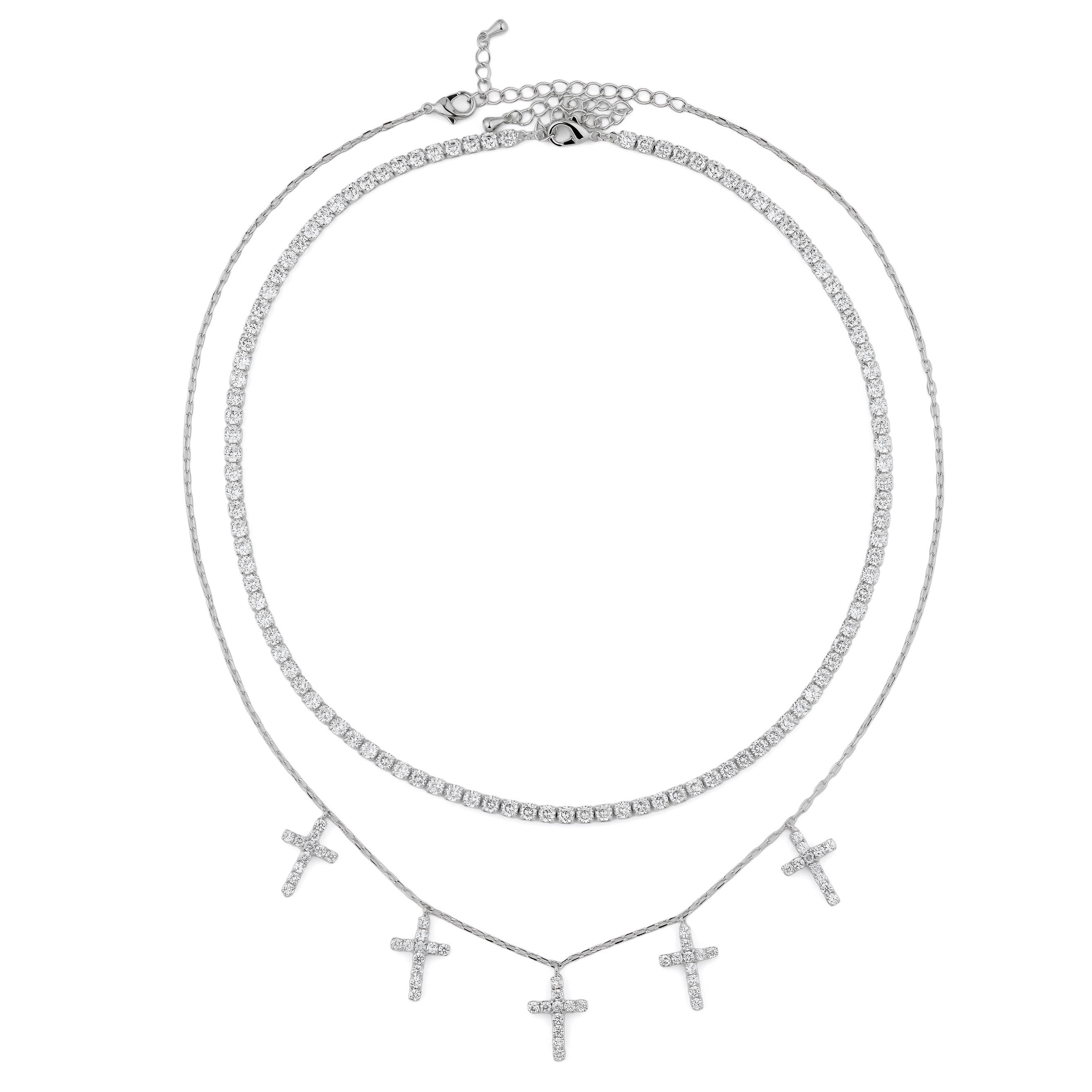 Double  necklace with crosses