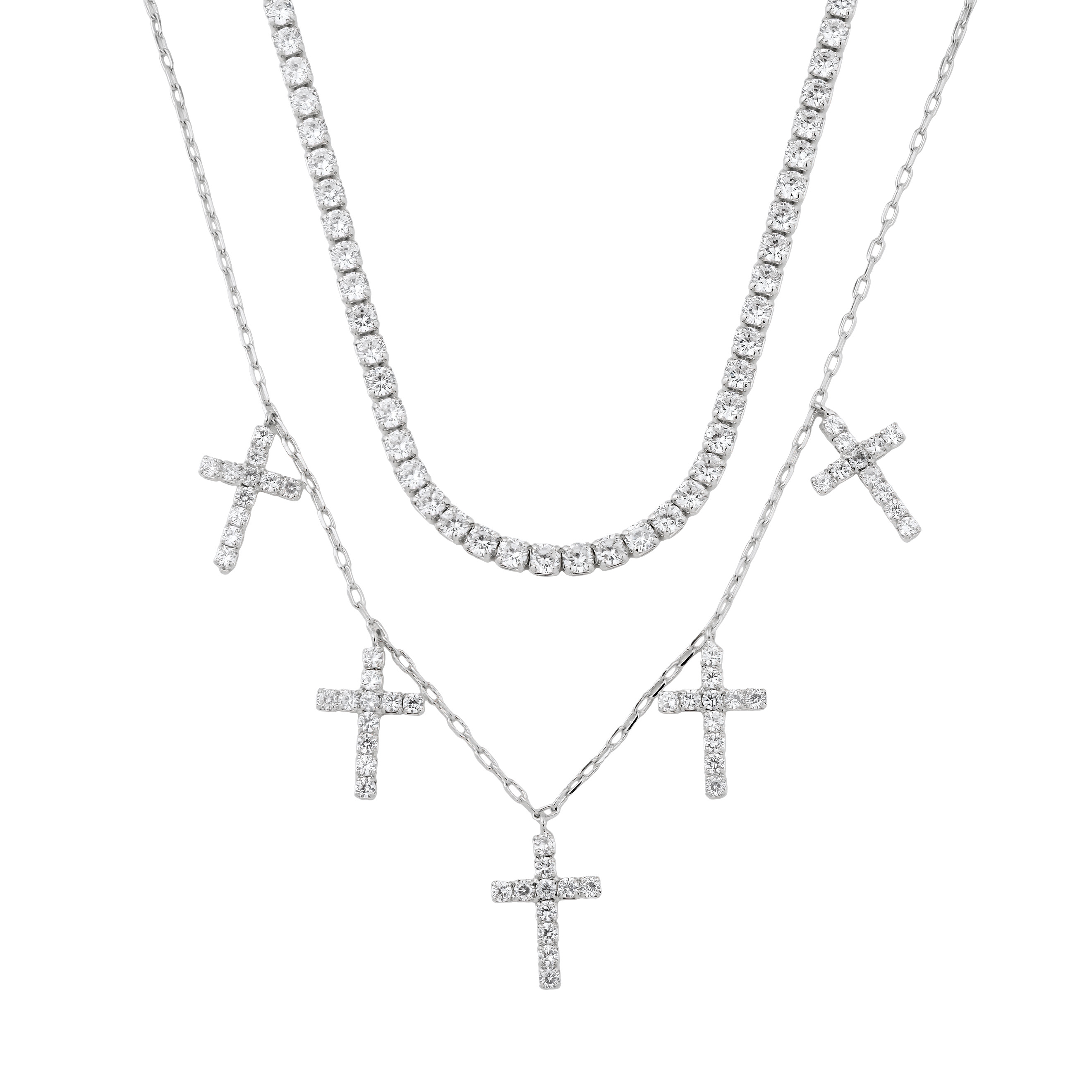 Double  necklace with crosses