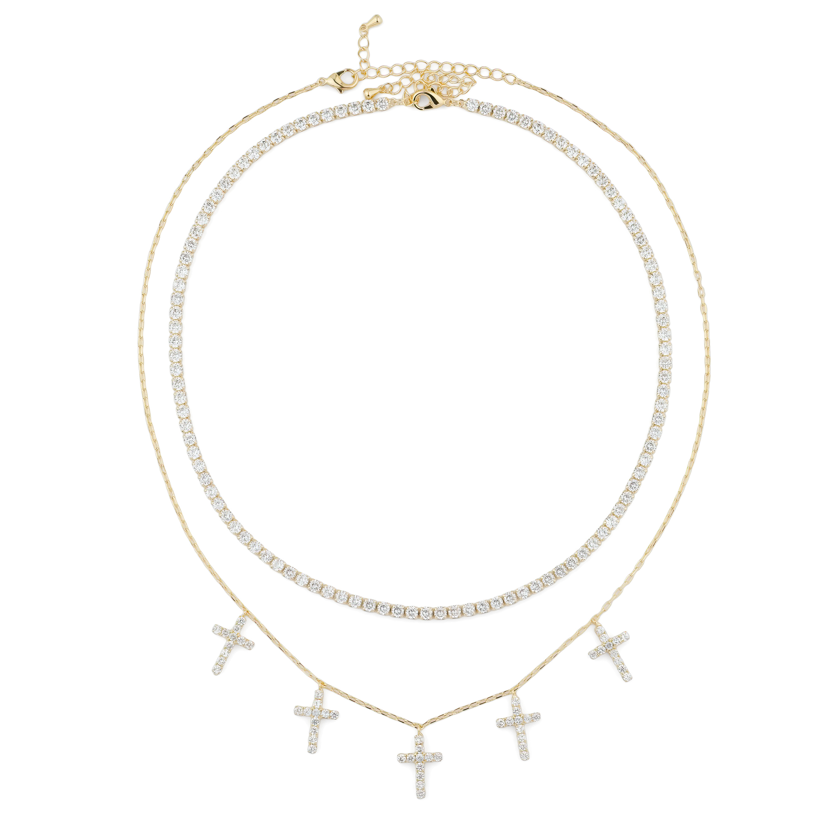Double  necklace with crosses
