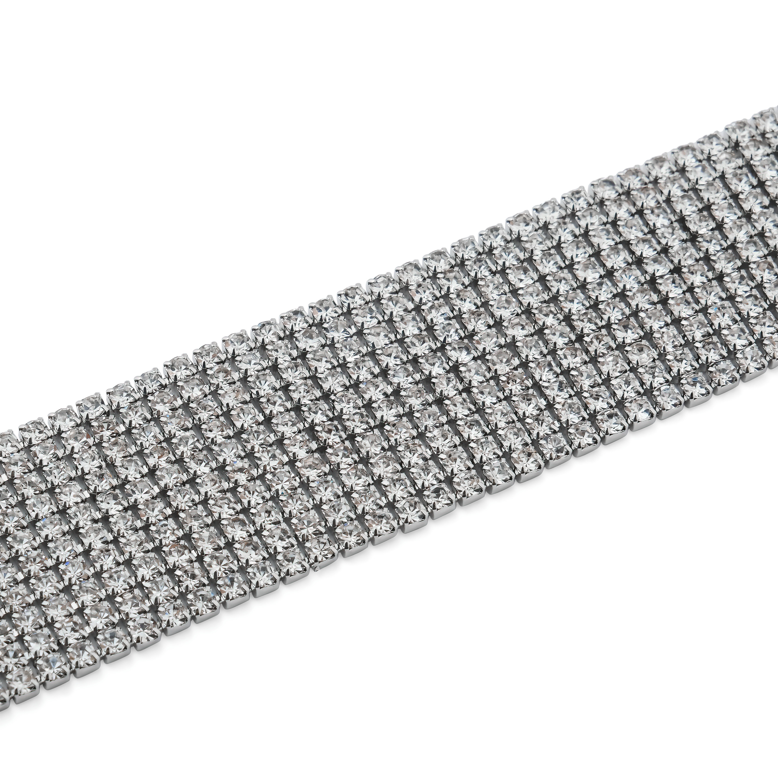 Silver choker with crystals