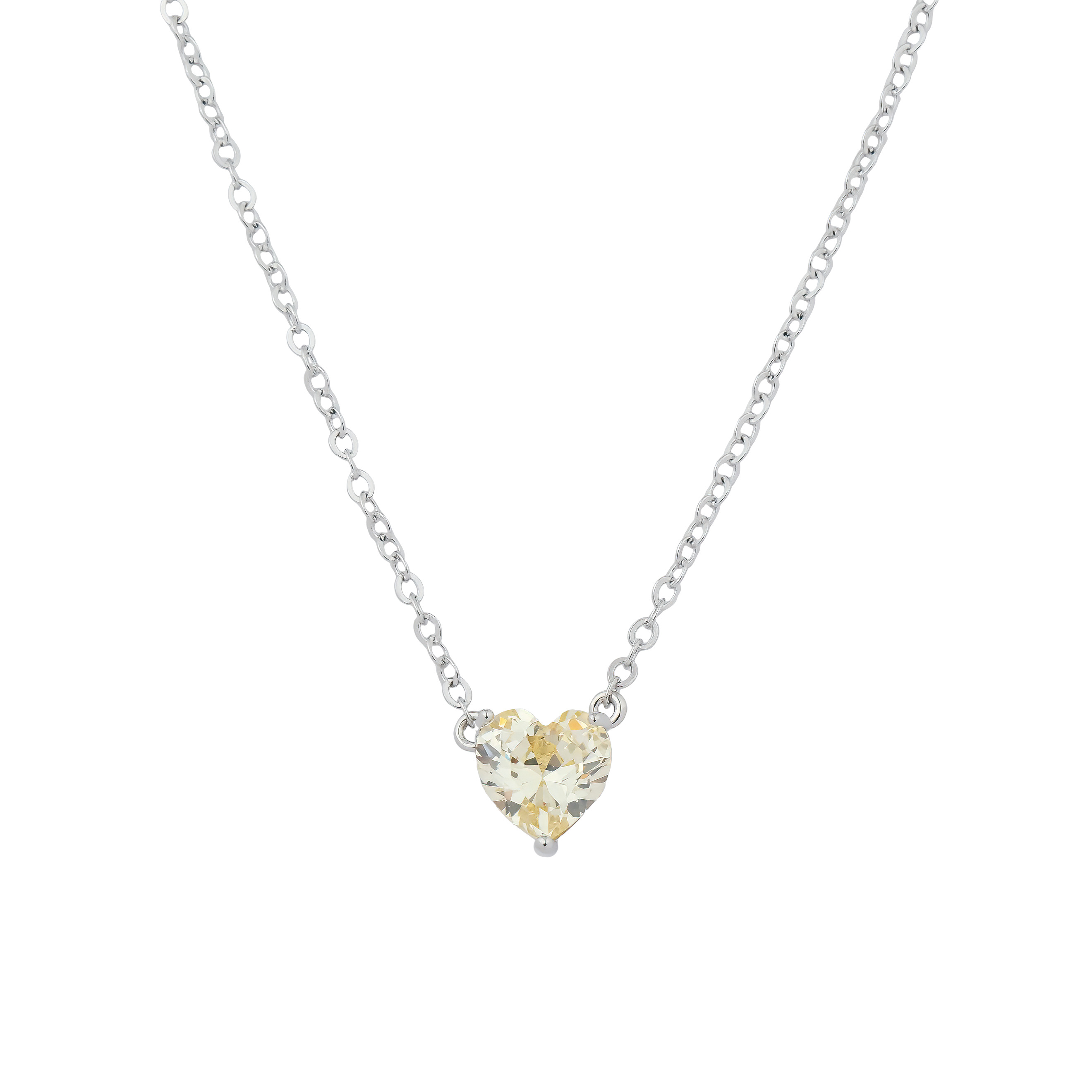 Necklace with a yellow heart