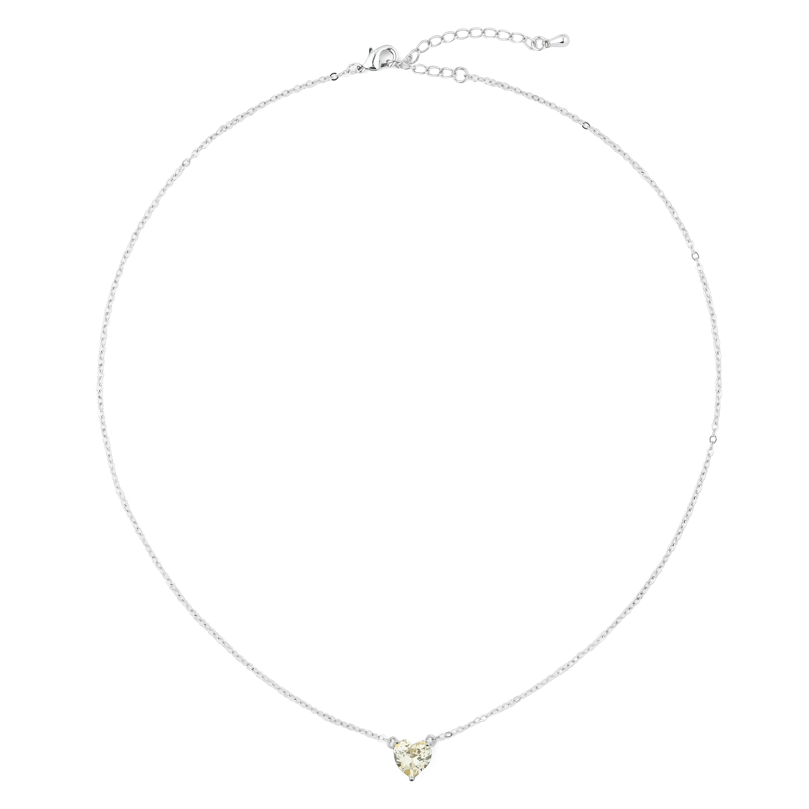 Necklace with a yellow heart