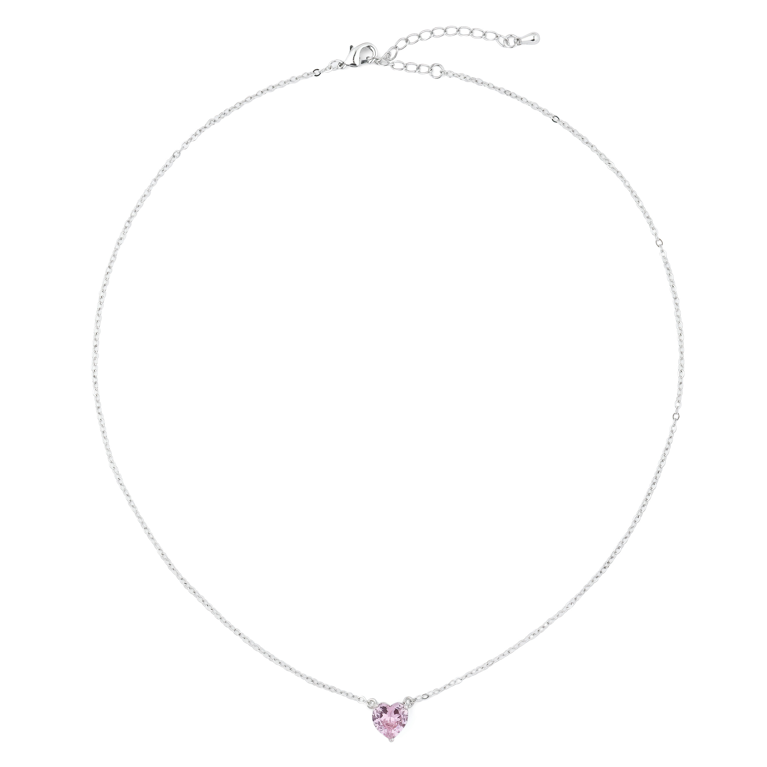 necklace with pink heart
