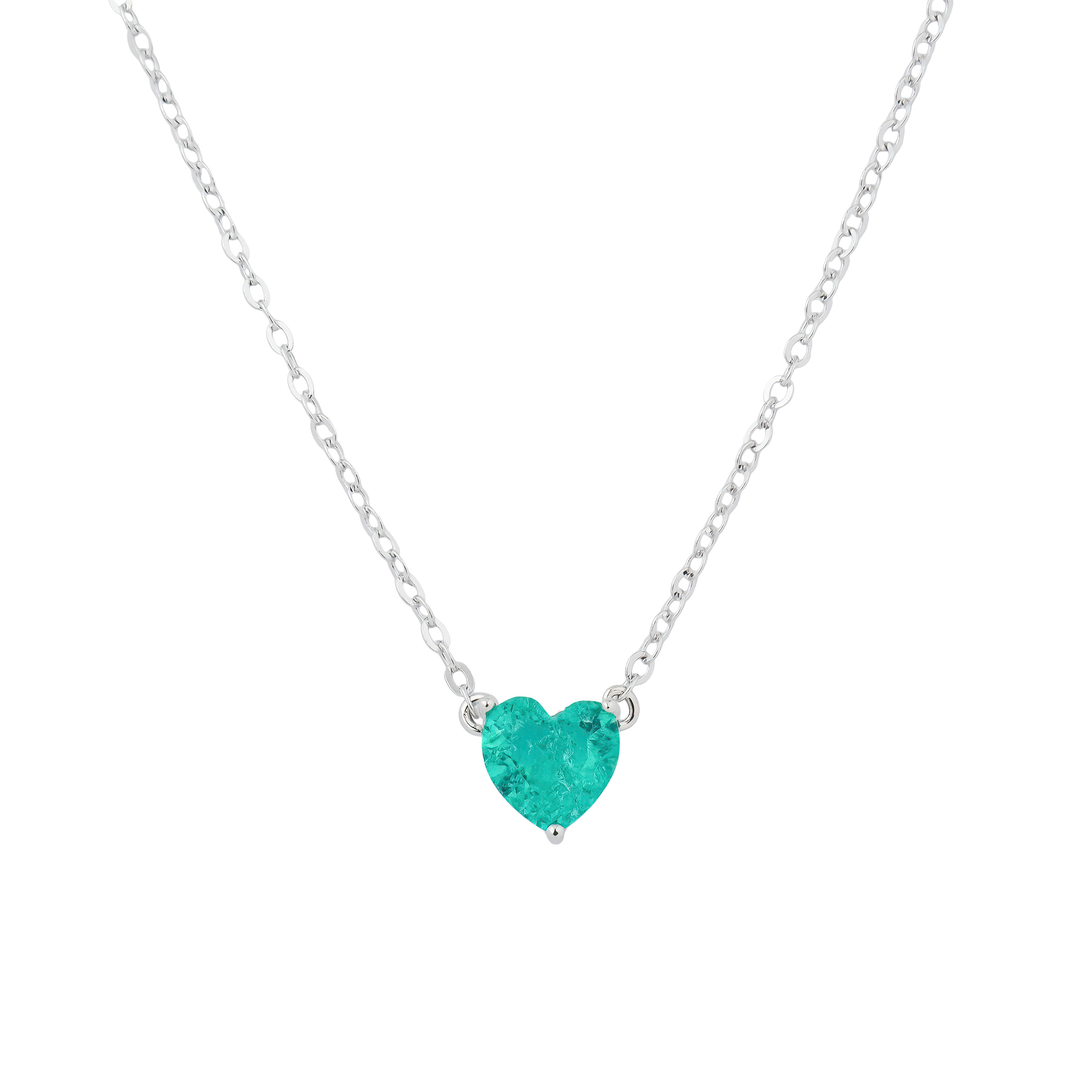 Necklace with a green heart