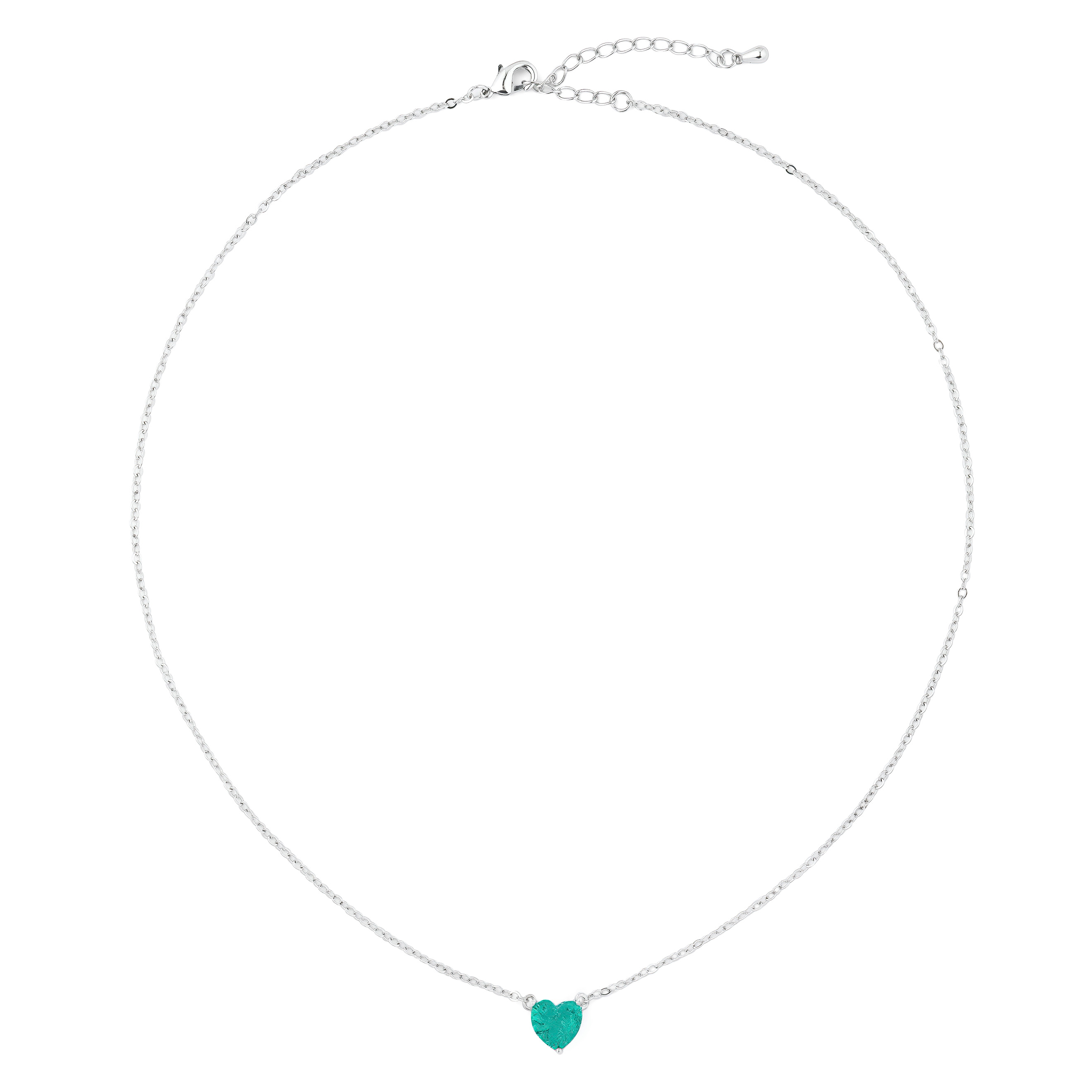 Necklace with a green heart