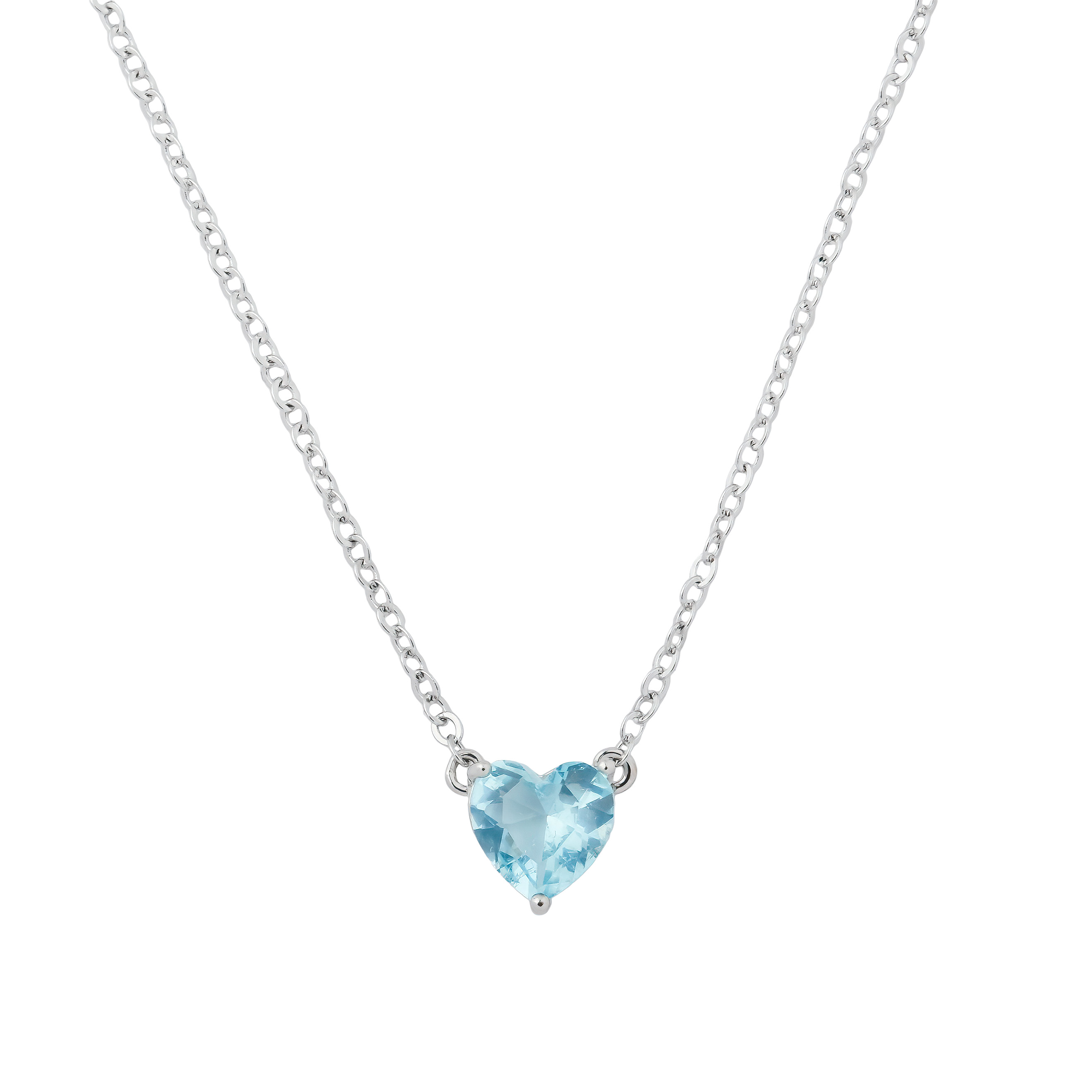 Necklace with a blue heart