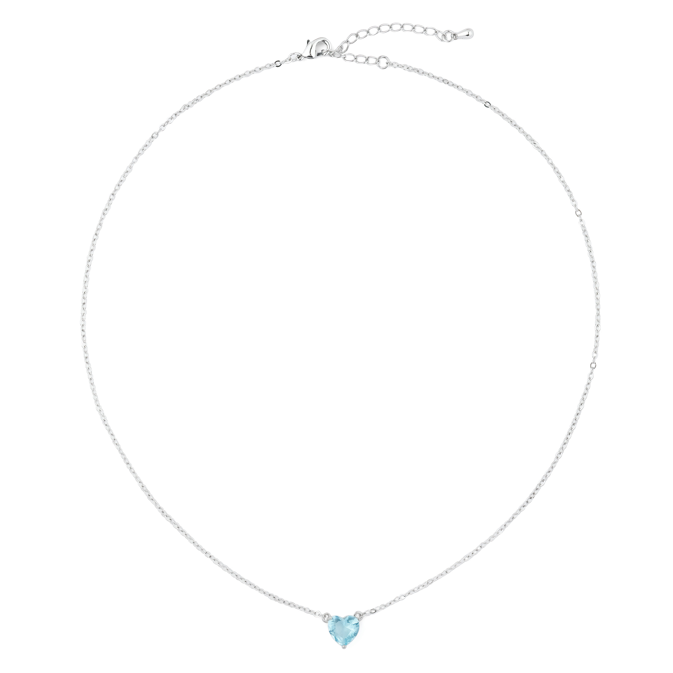 Necklace with a blue heart