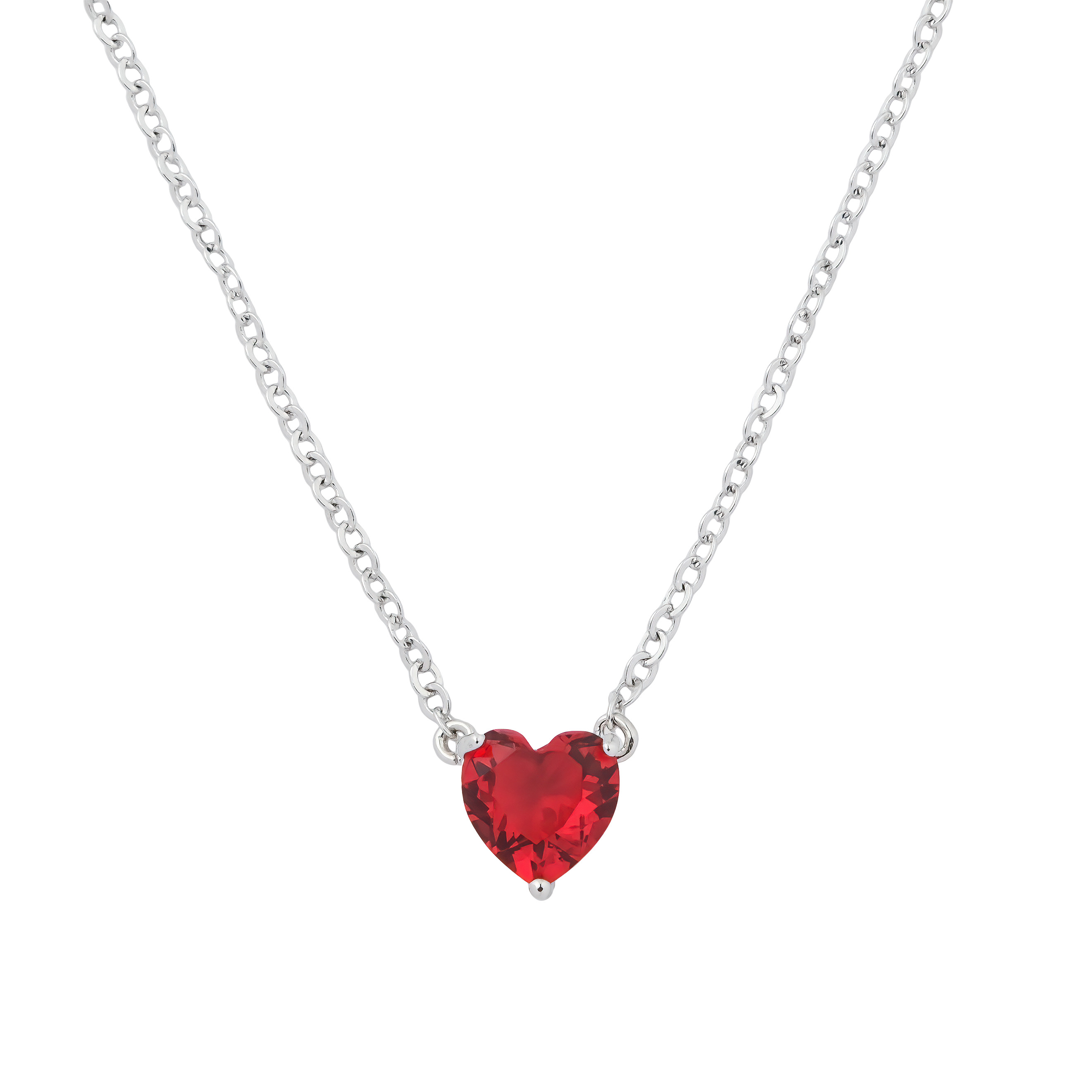 Necklace with a red heart