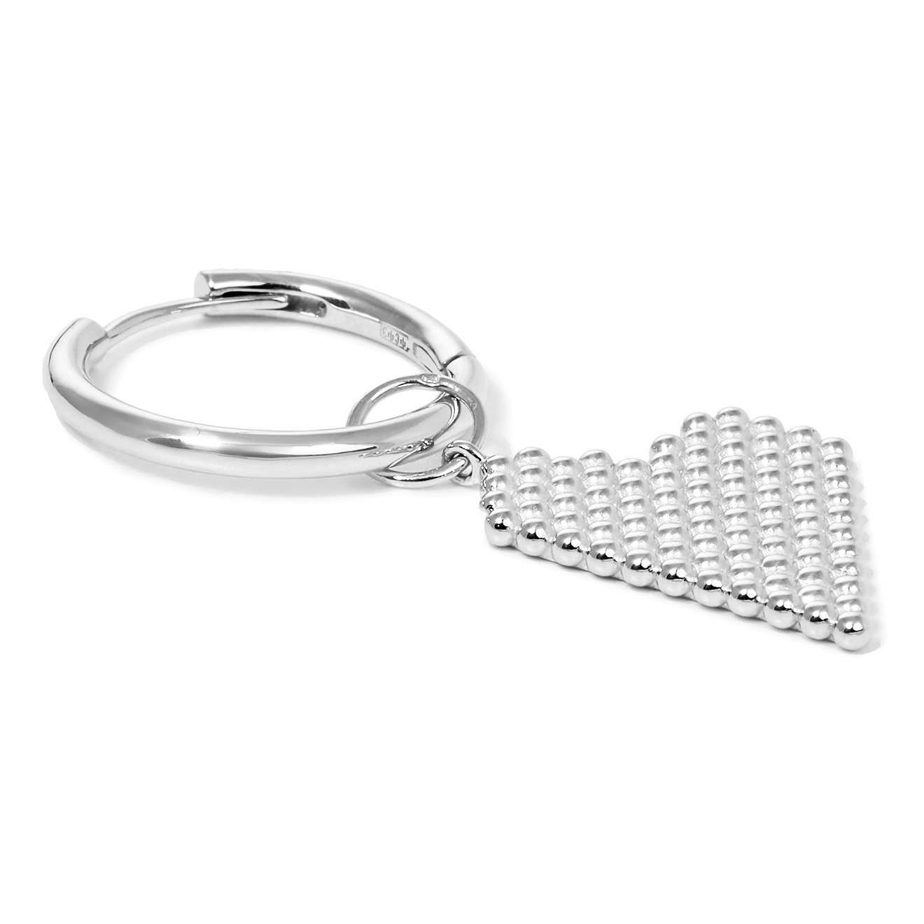 Моносерьга Heart из серебра, из коллекции Paillettes