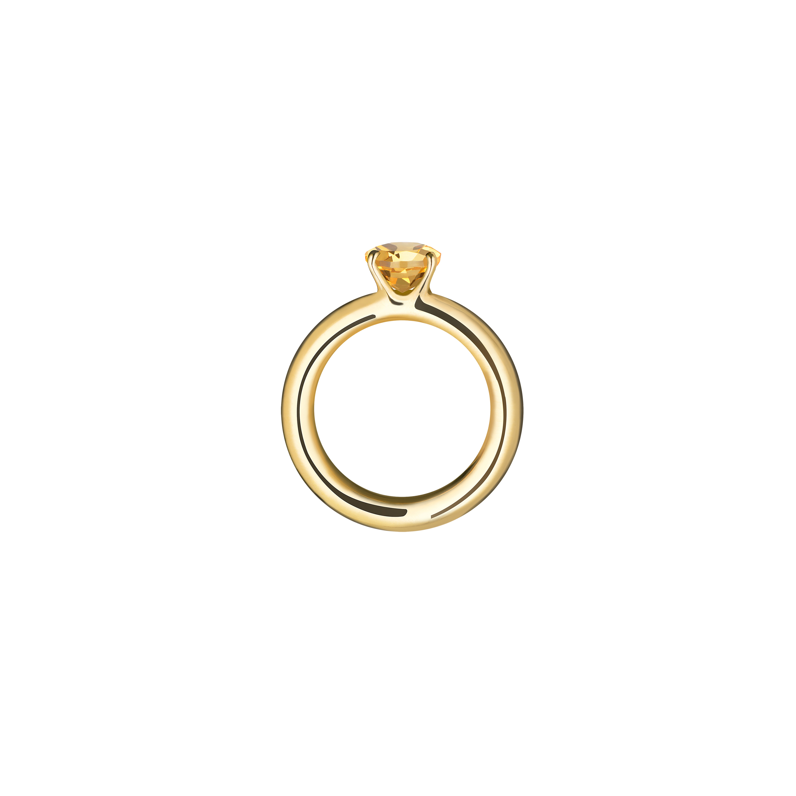 Cartoon ring Baby с цитрином