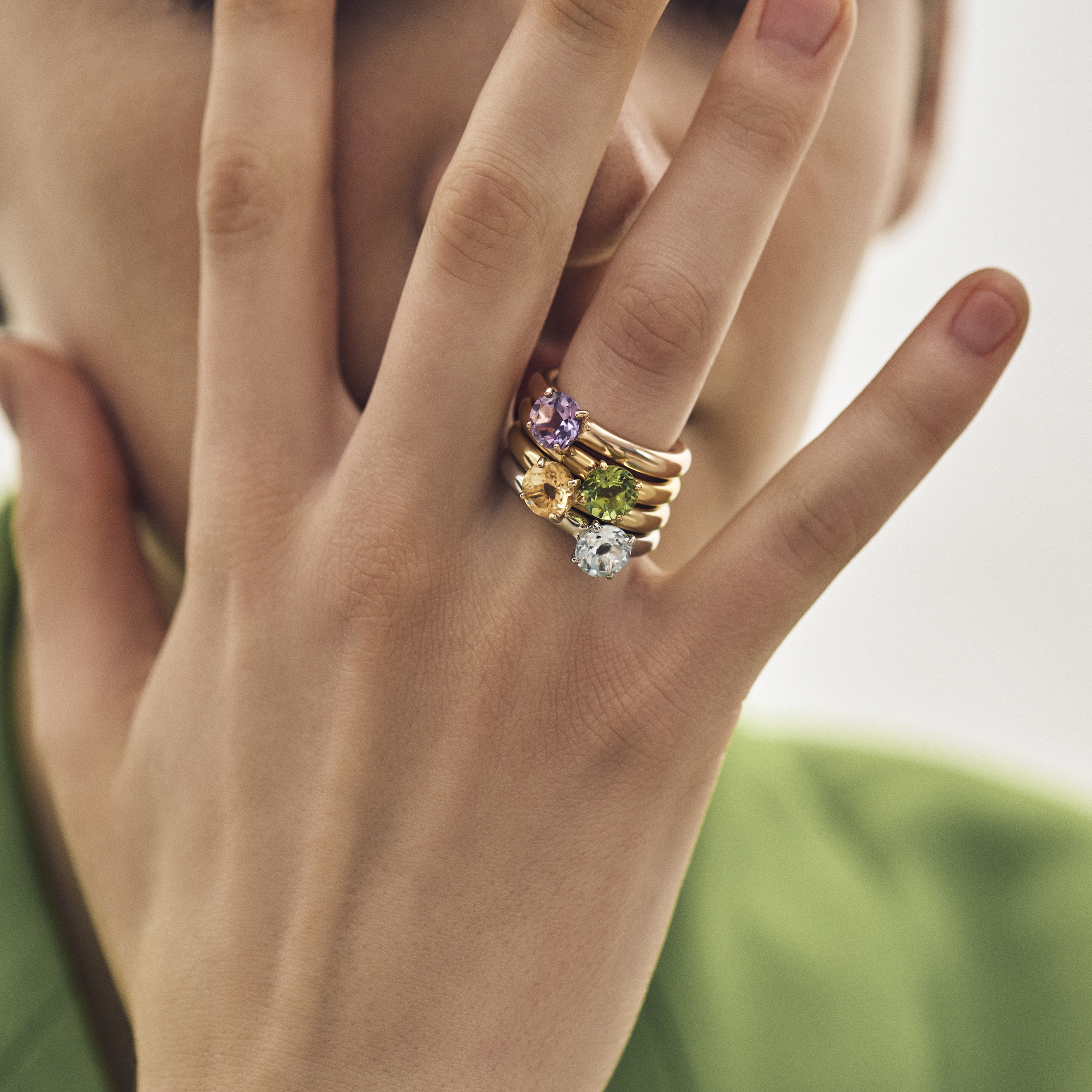 Cartoon ring Baby с цитрином