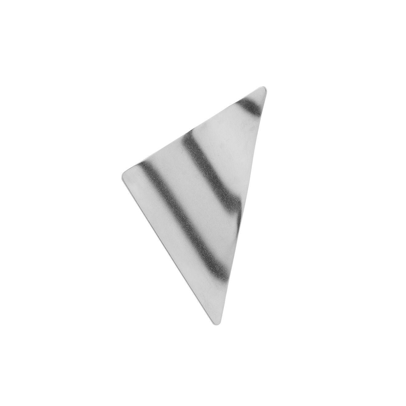 Khoshtrik Треугольная моносерьга из серебра, покрытая родием khoshtrik маленькие серьги круги из серебра покрытые родием