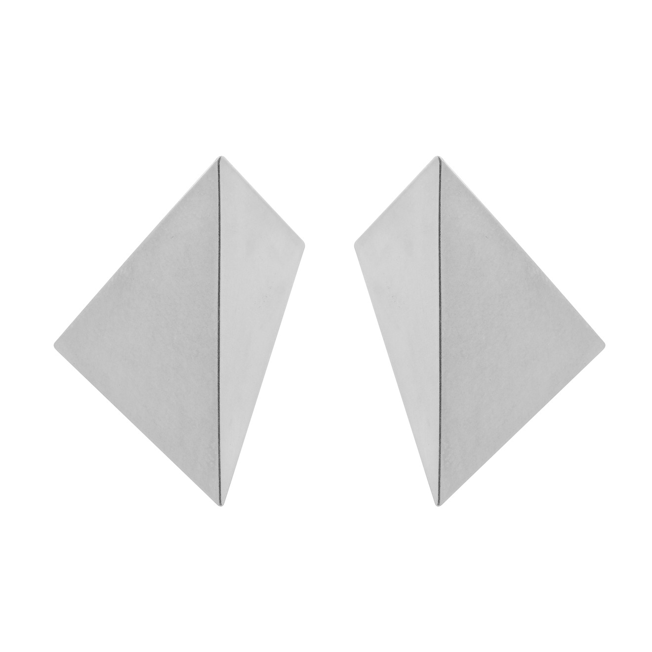 Khoshtrik Треугольные серьги из серебра khoshtrik фактурные позолоченные серьги ромбы из серебра