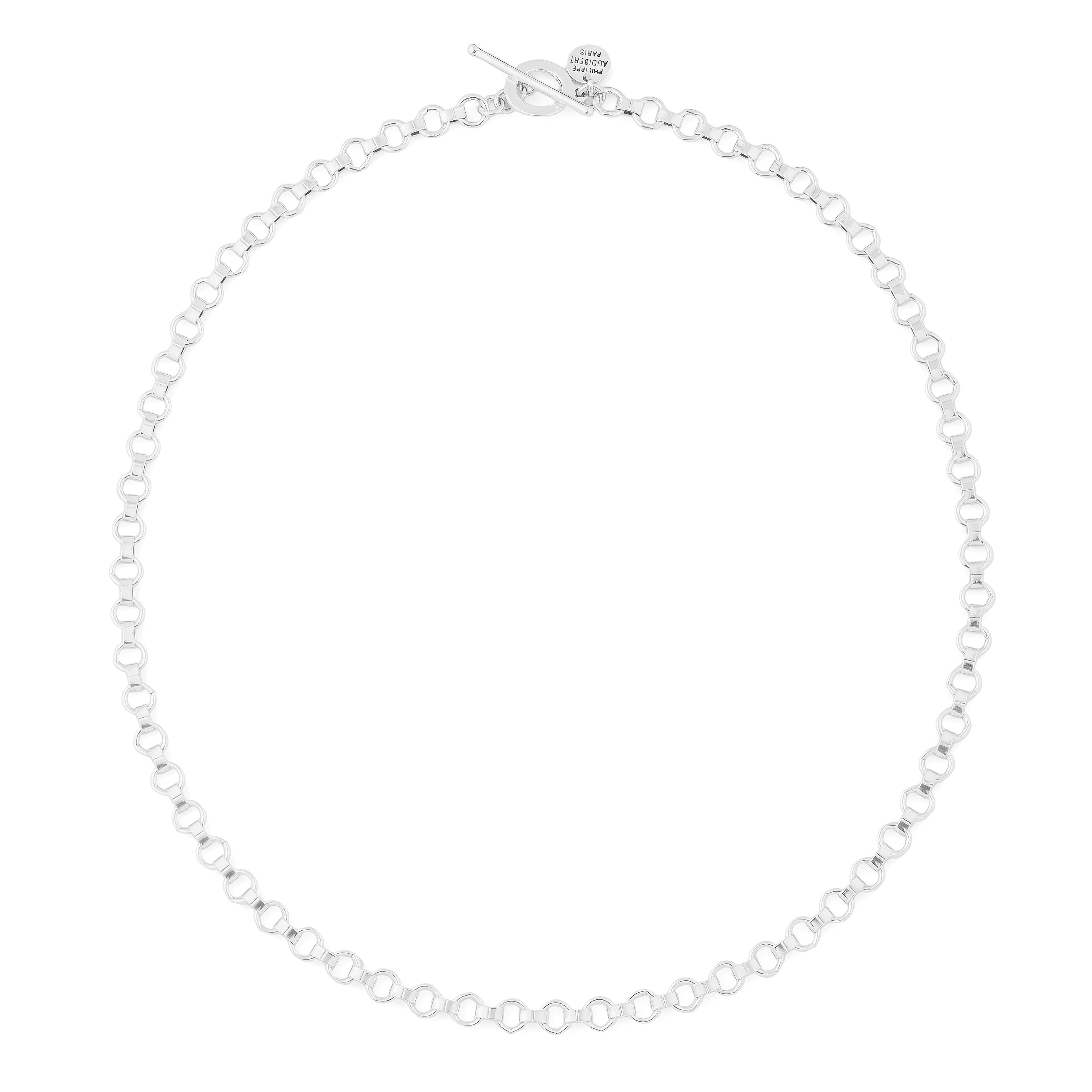 Серебристое колье Randal из латуни