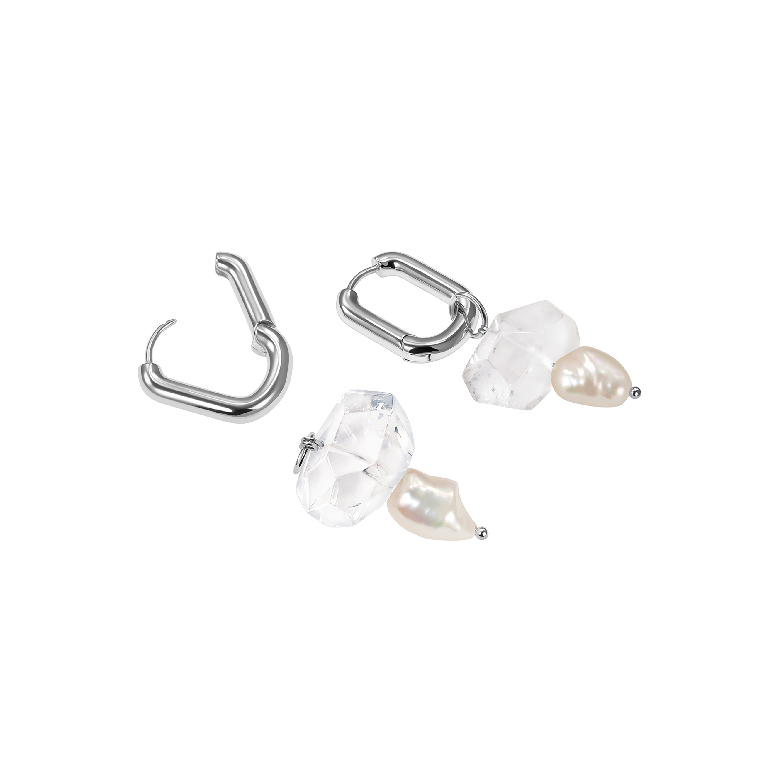 crystal and pearl earrings