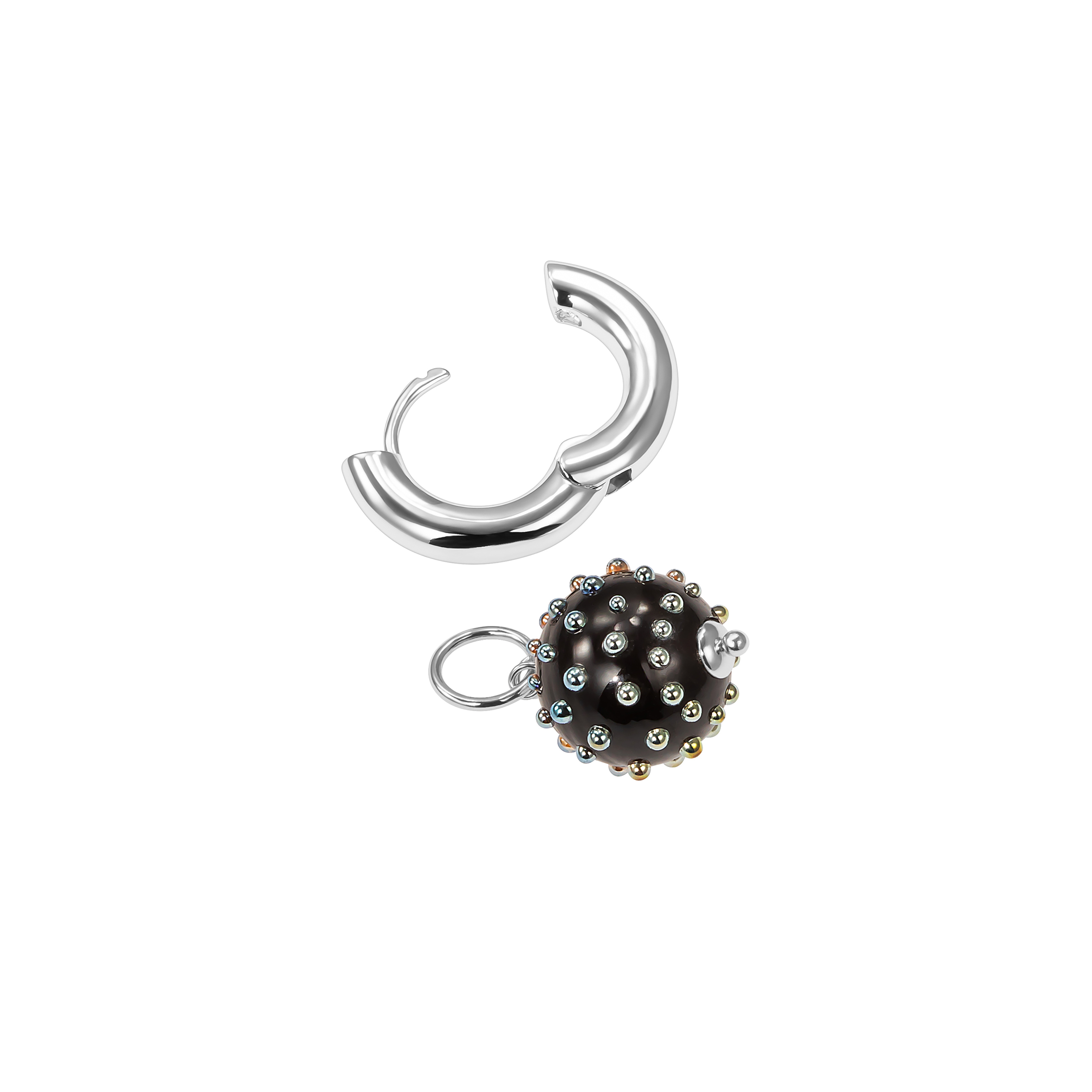 black Murano pendant earrings