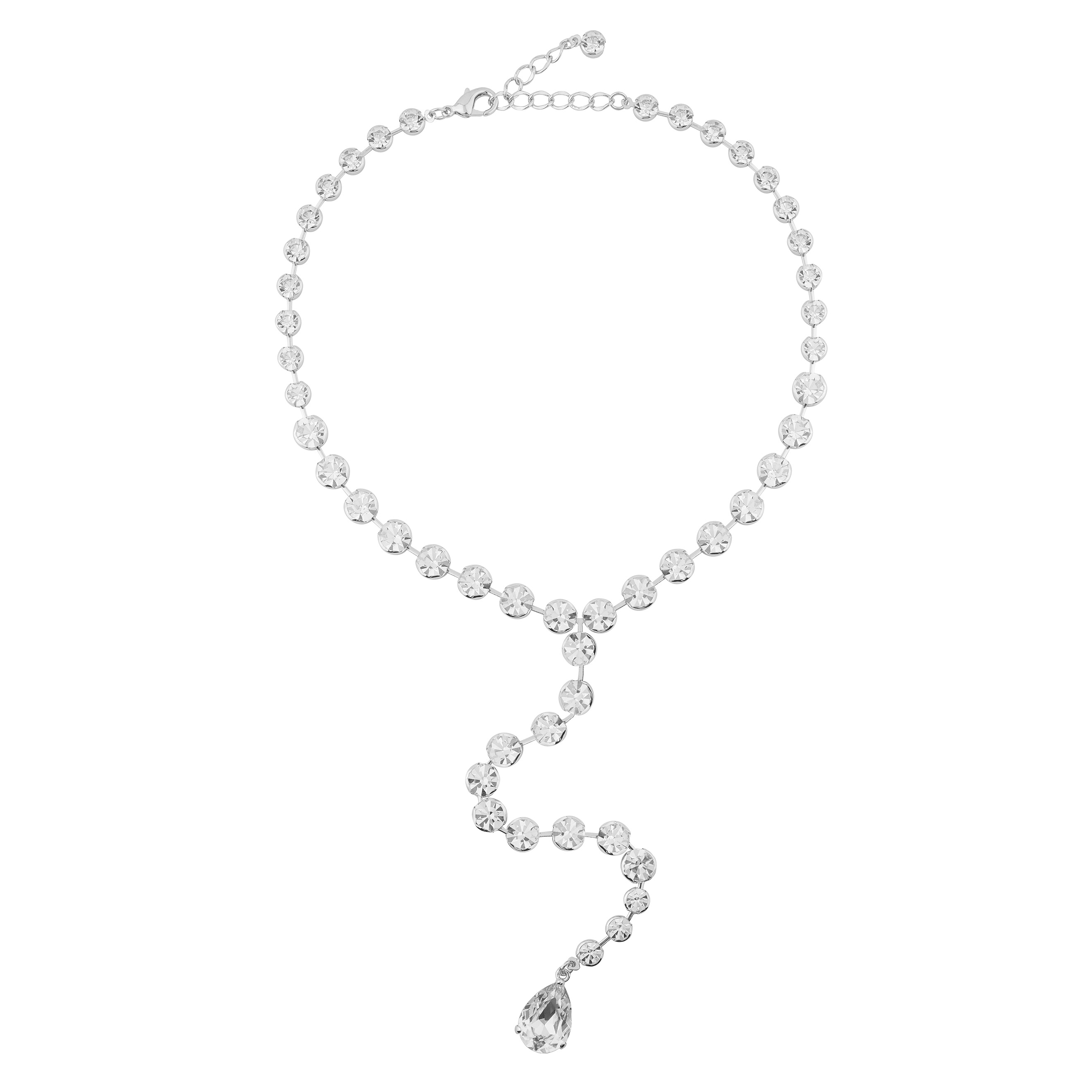 Silver necklace "Tie"