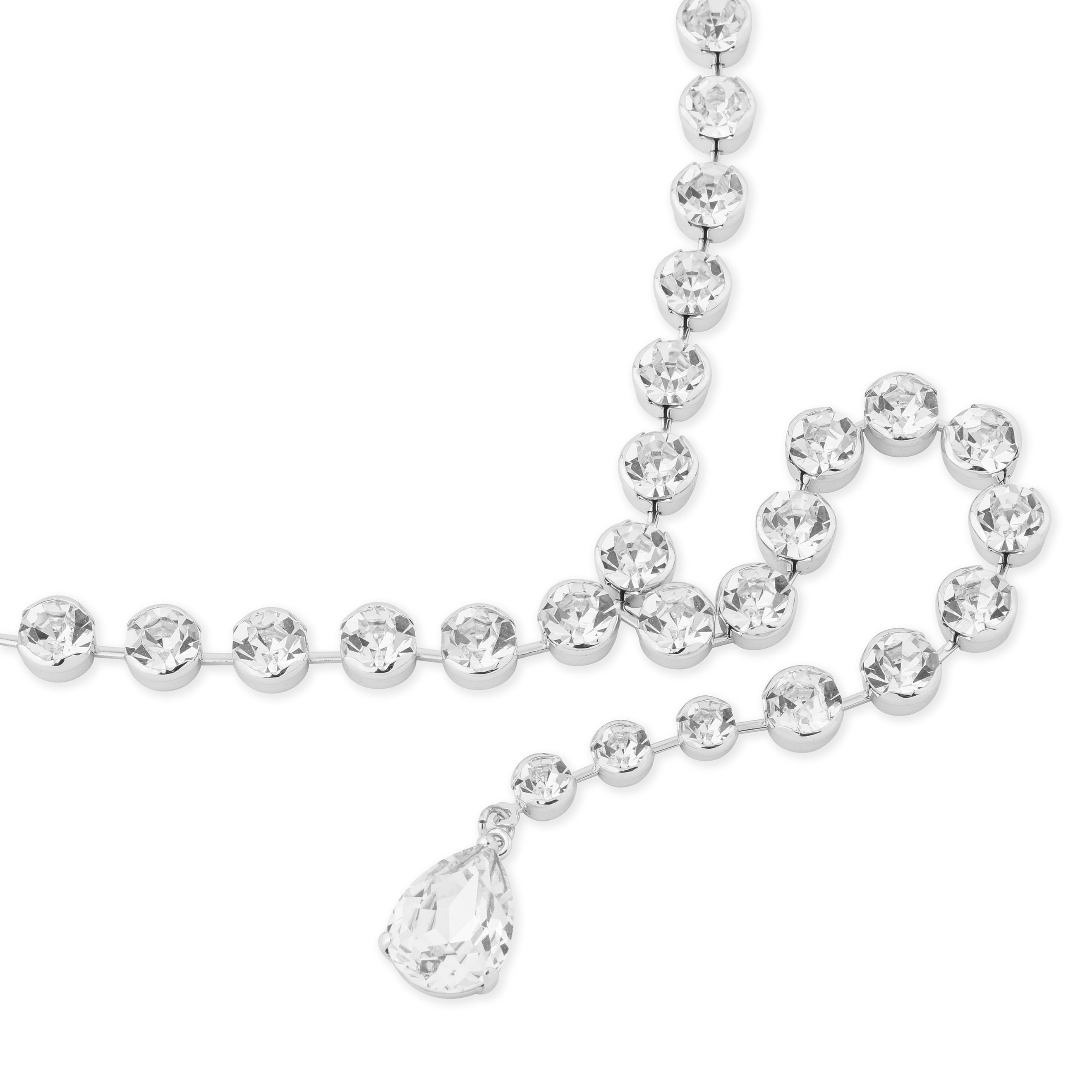 Silver necklace "Tie"