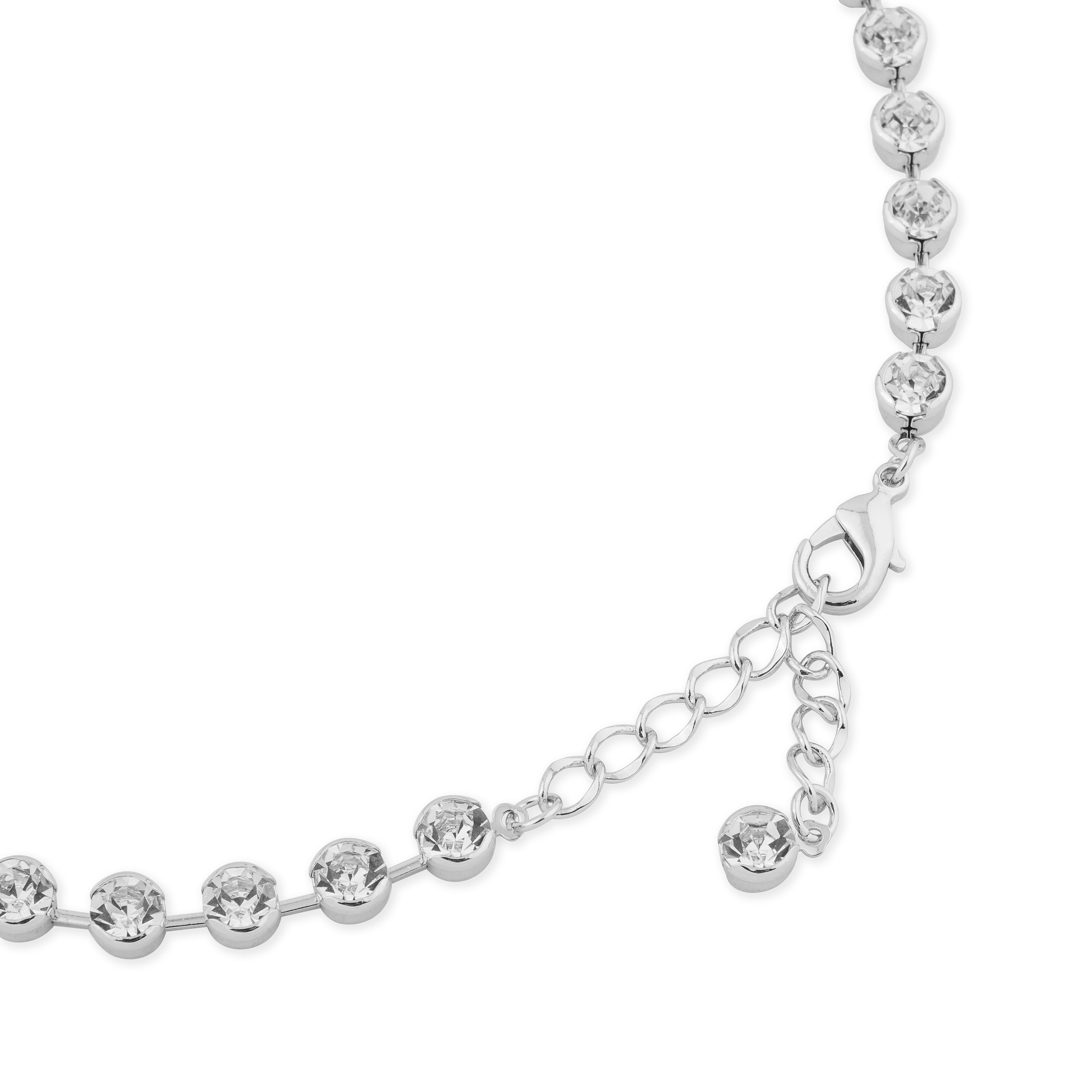 Silver necklace "Tie"