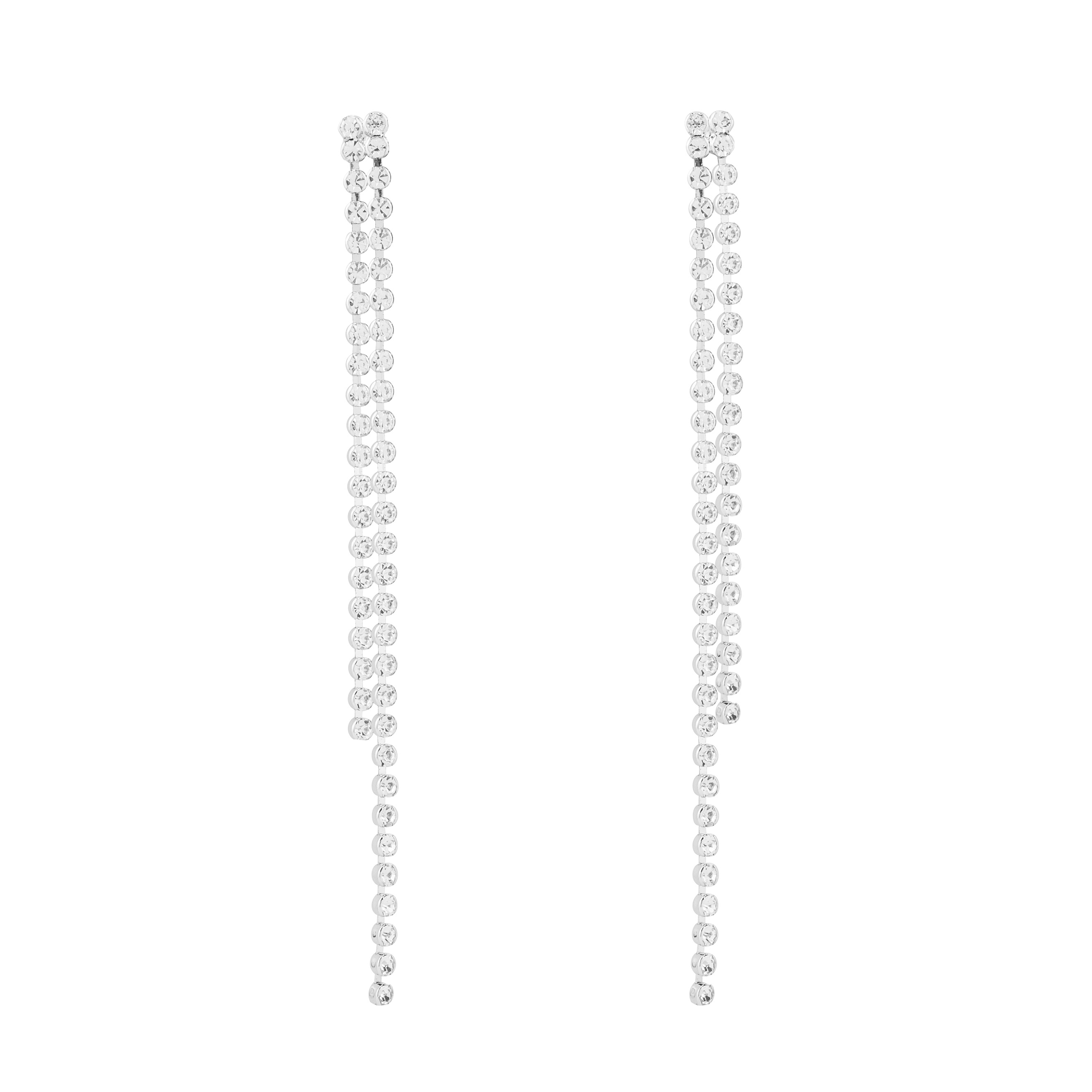 Long earrings with crystals