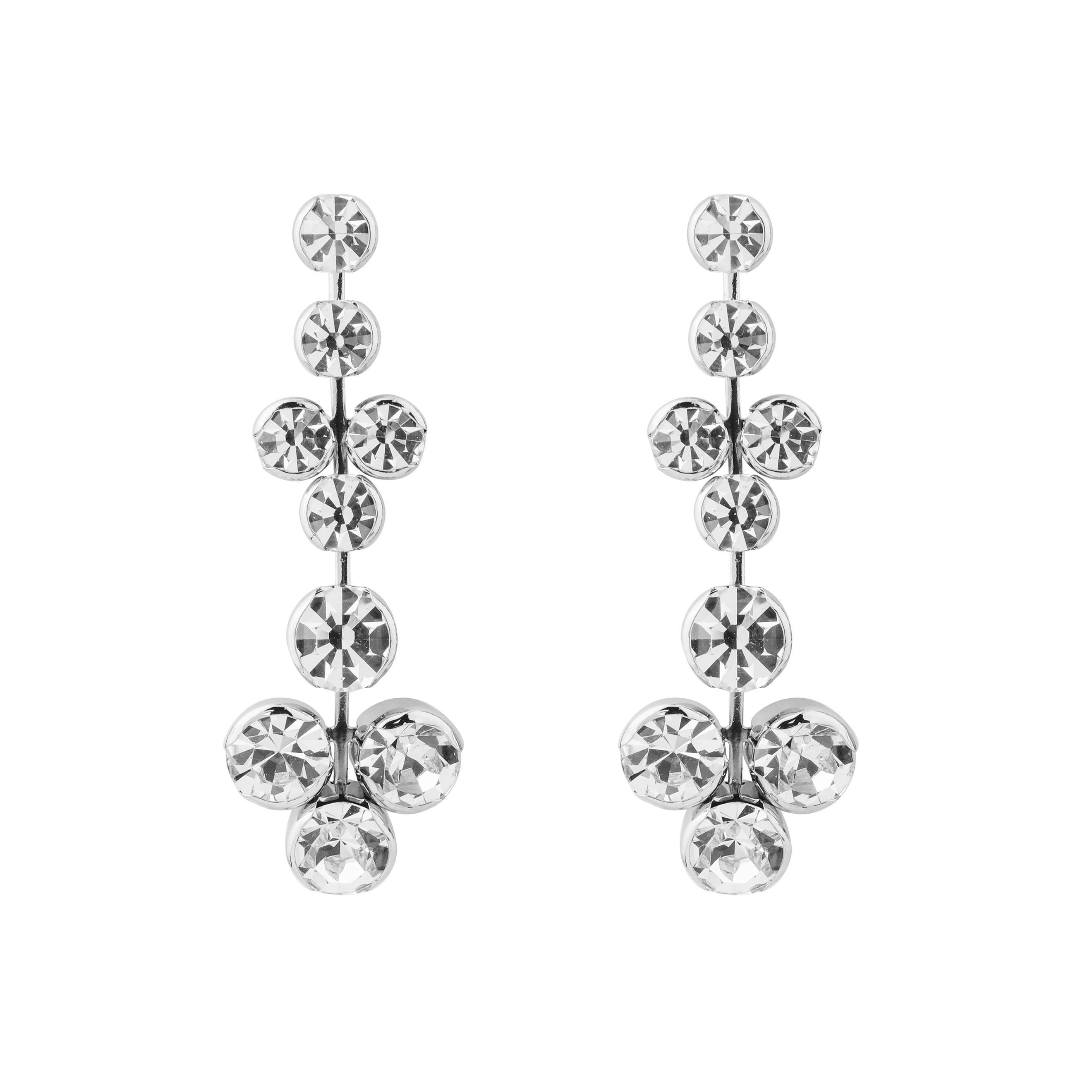 earrings with round large crystals