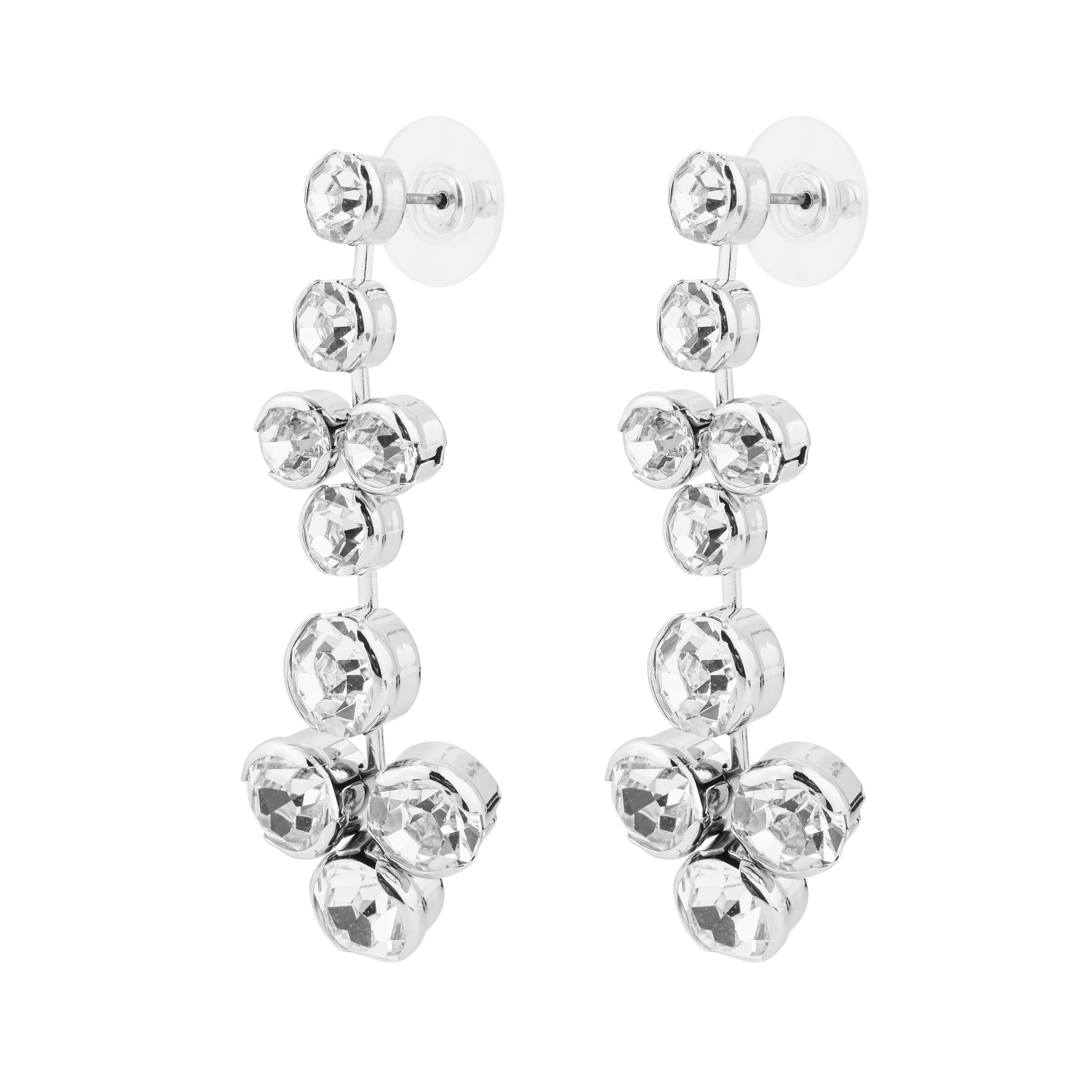 earrings with round large crystals