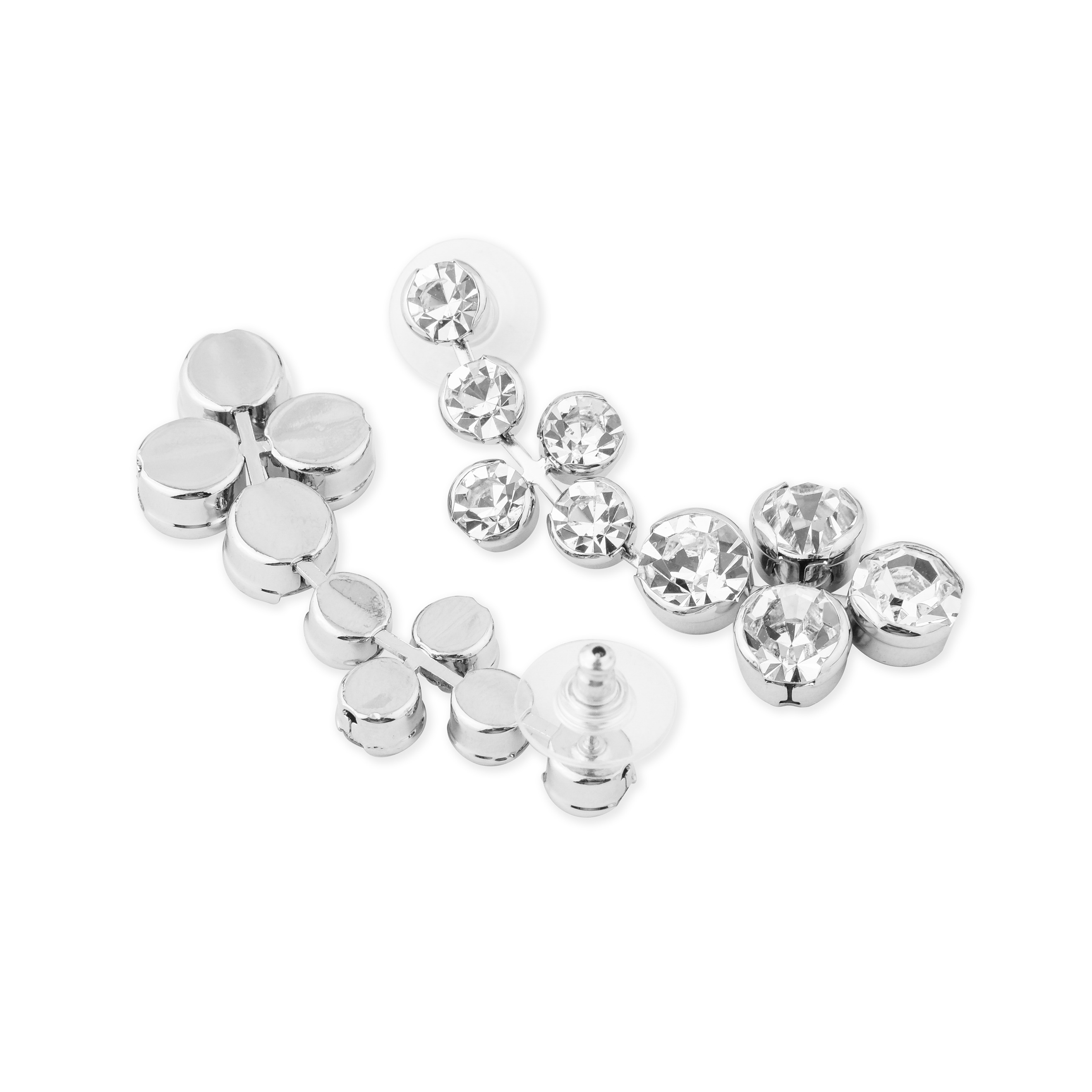 earrings with round large crystals