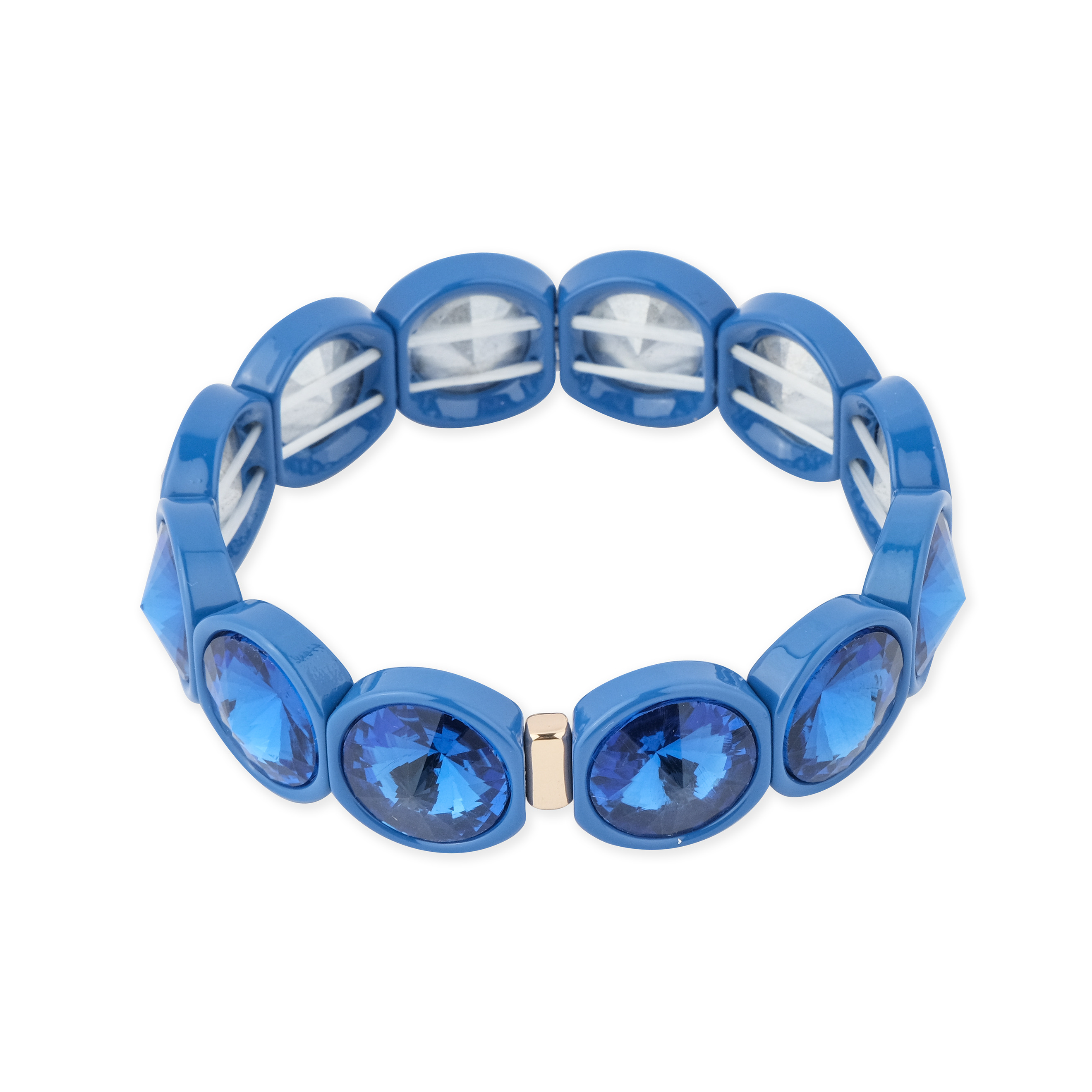 Blue bracelet with large crystals