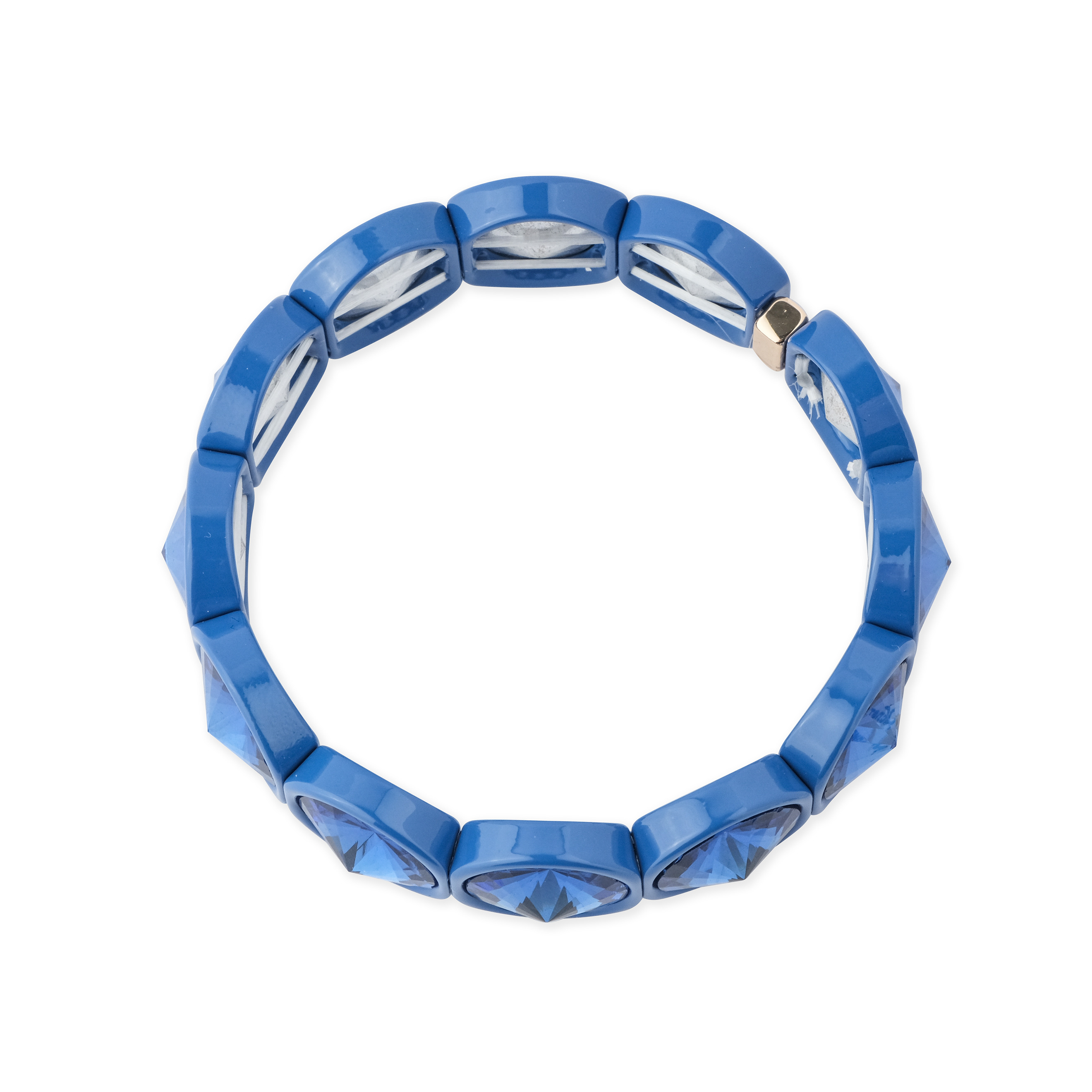 Blue bracelet with large crystals