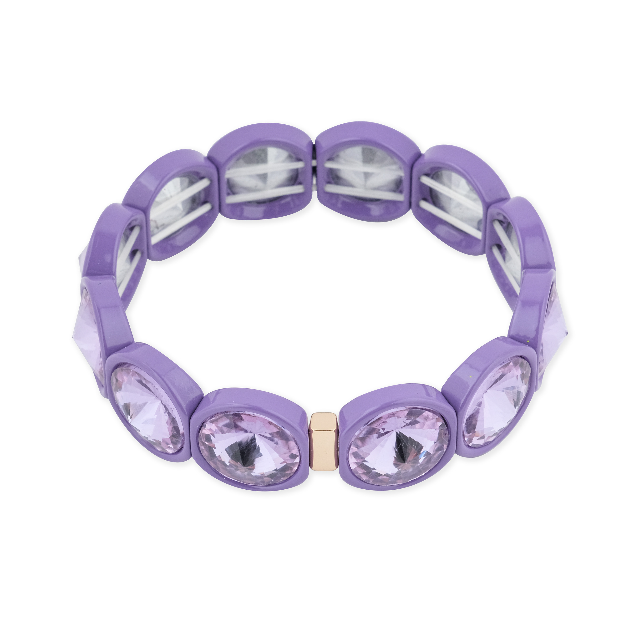 Purple bracelet with large crystals
