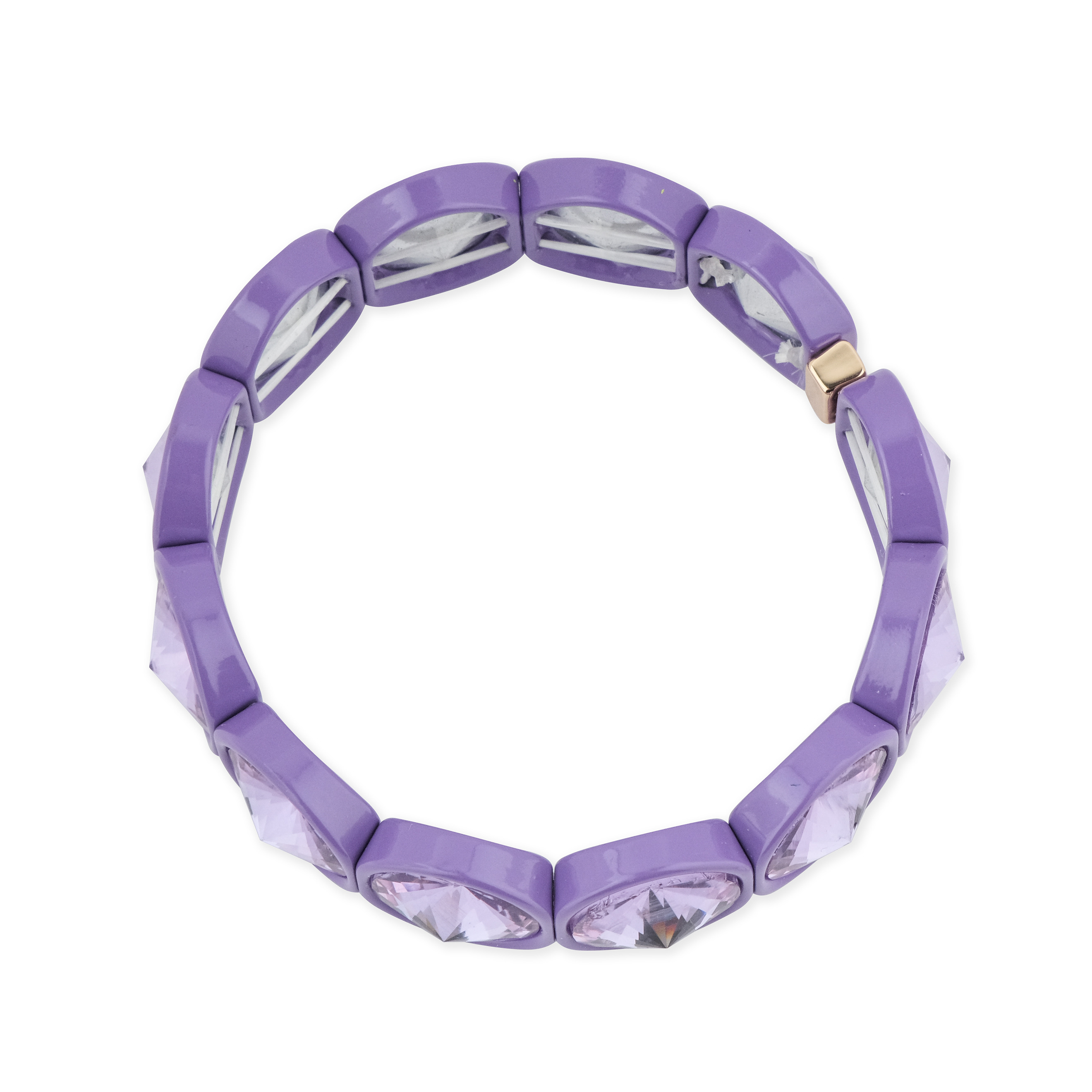 Purple bracelet with large crystals