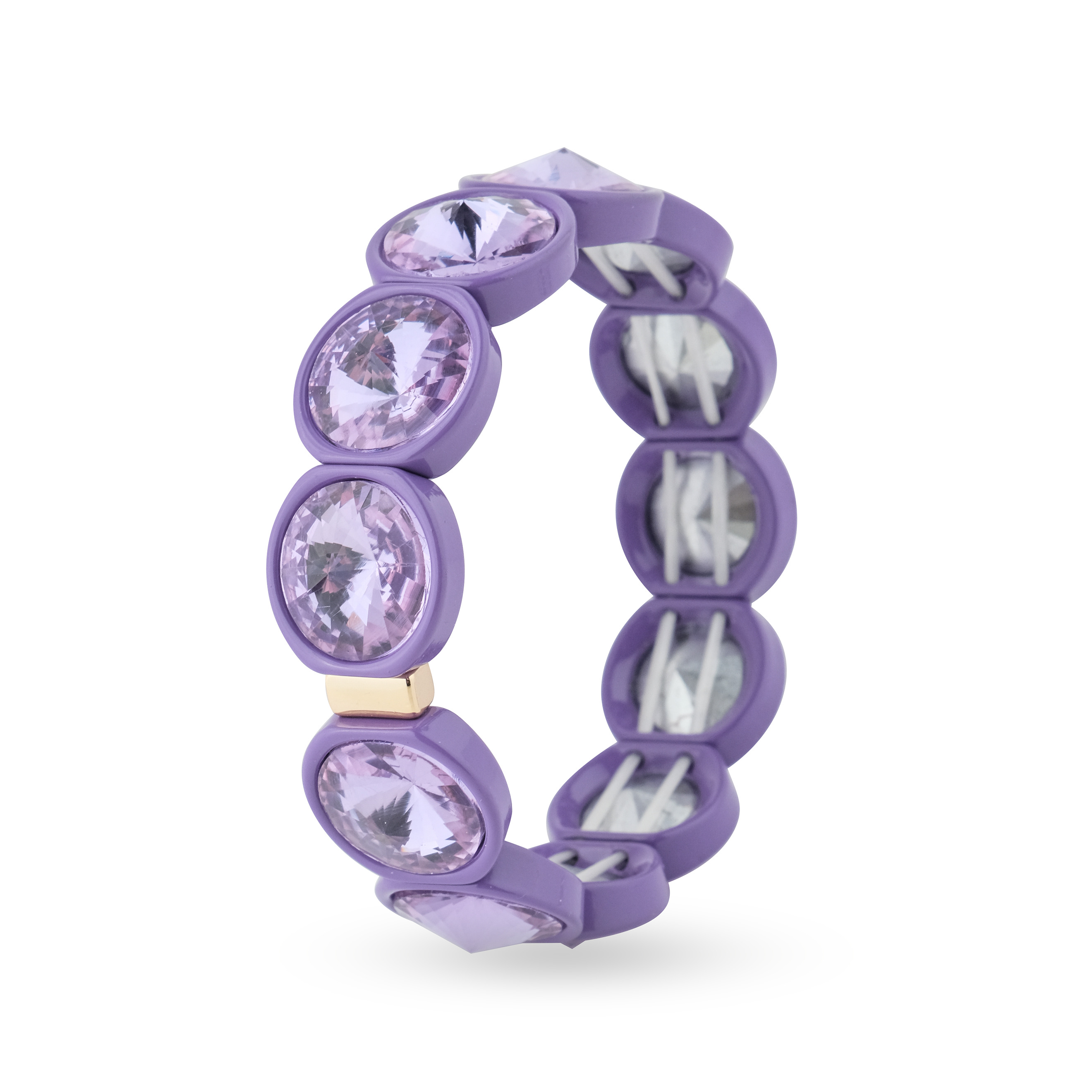 Purple bracelet with large crystals