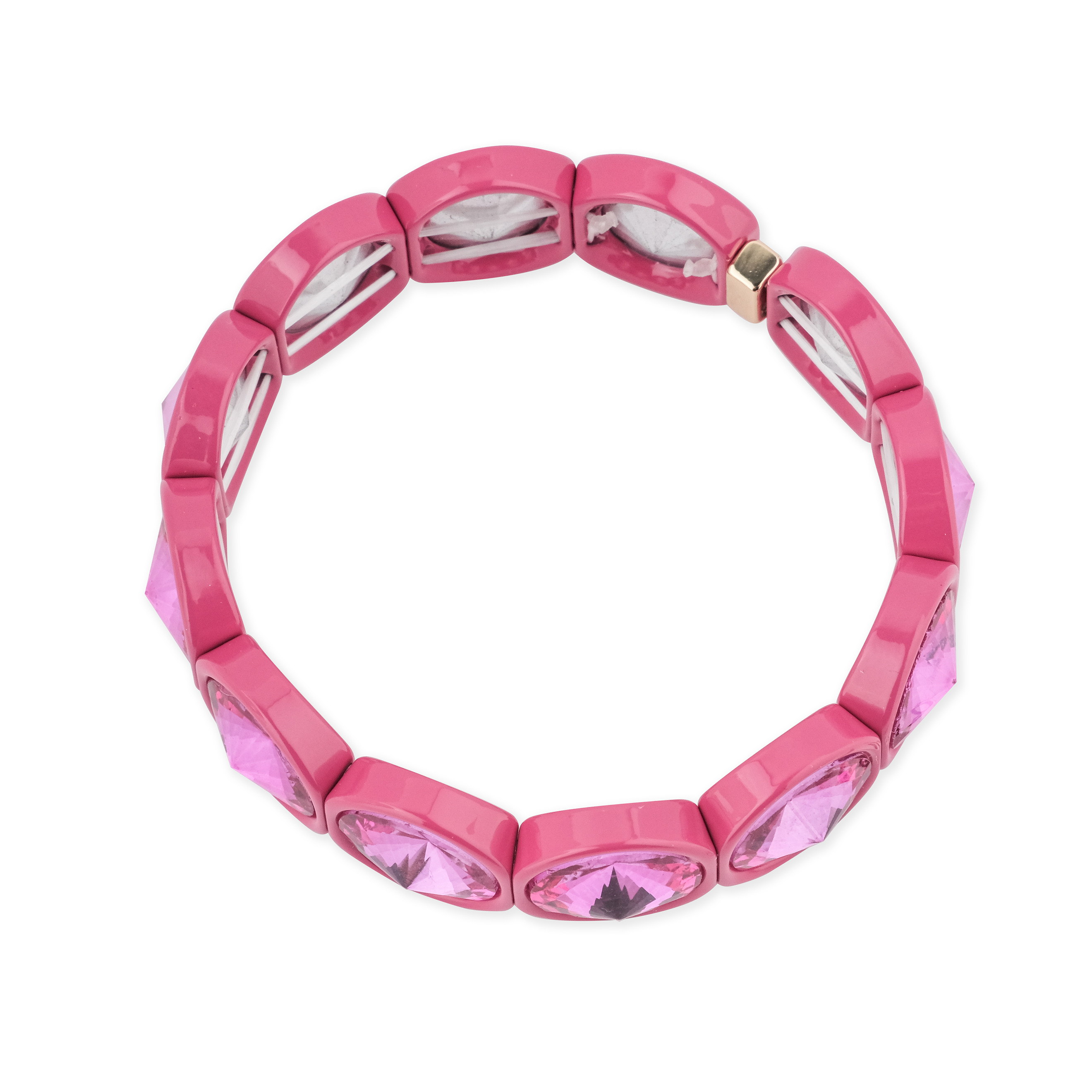 Pink bracelet with large crystals