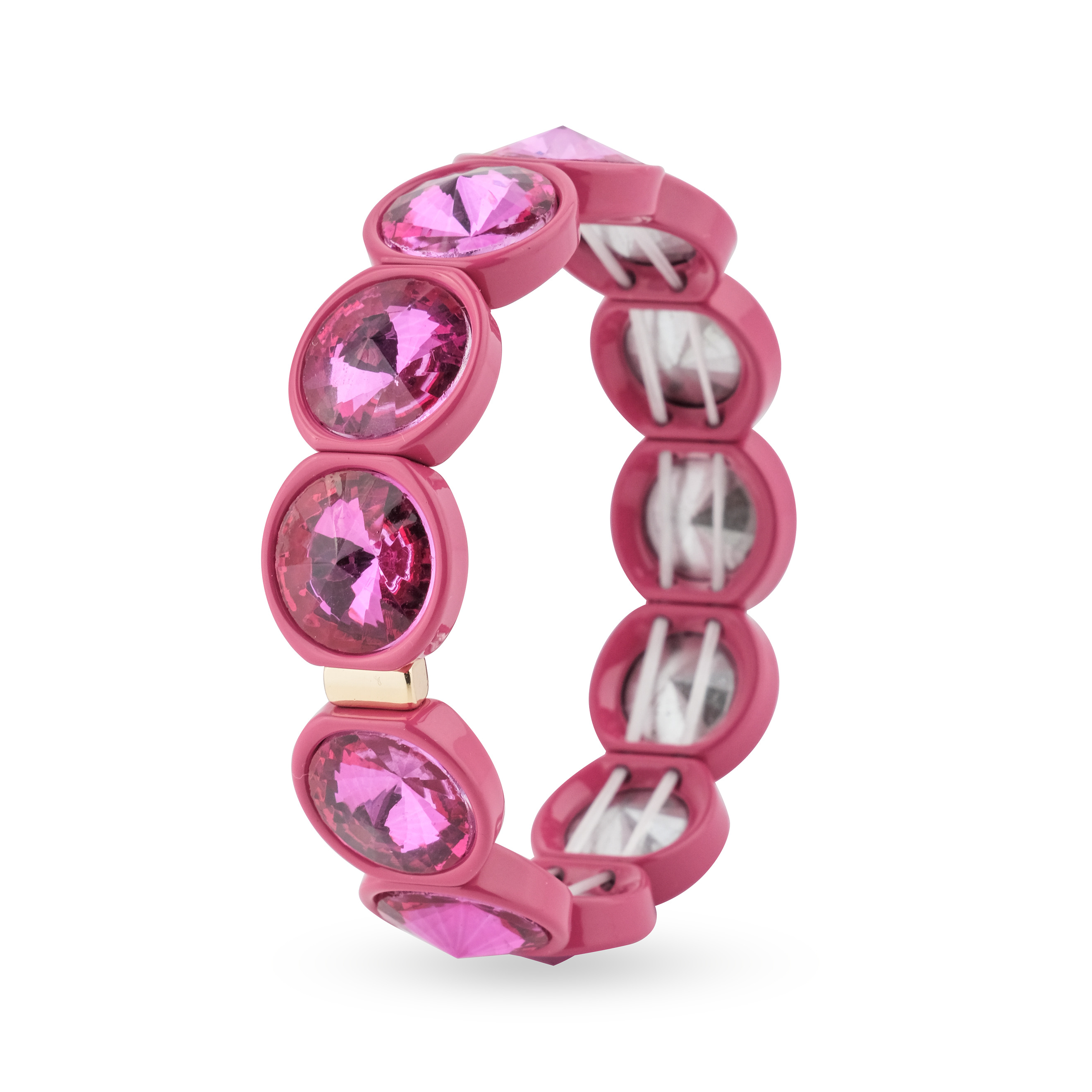 Pink bracelet with large crystals