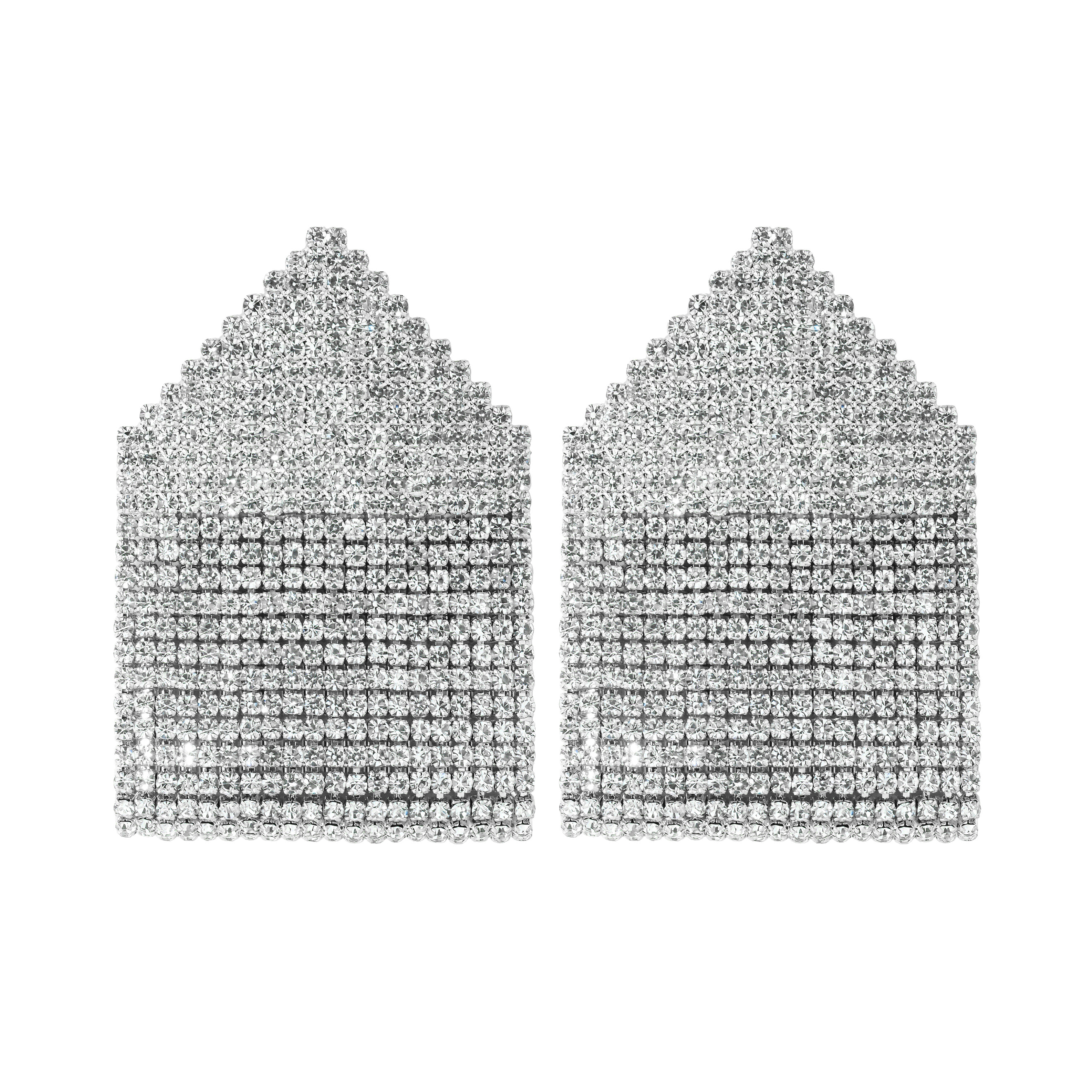 earrings completelcovered with crystals