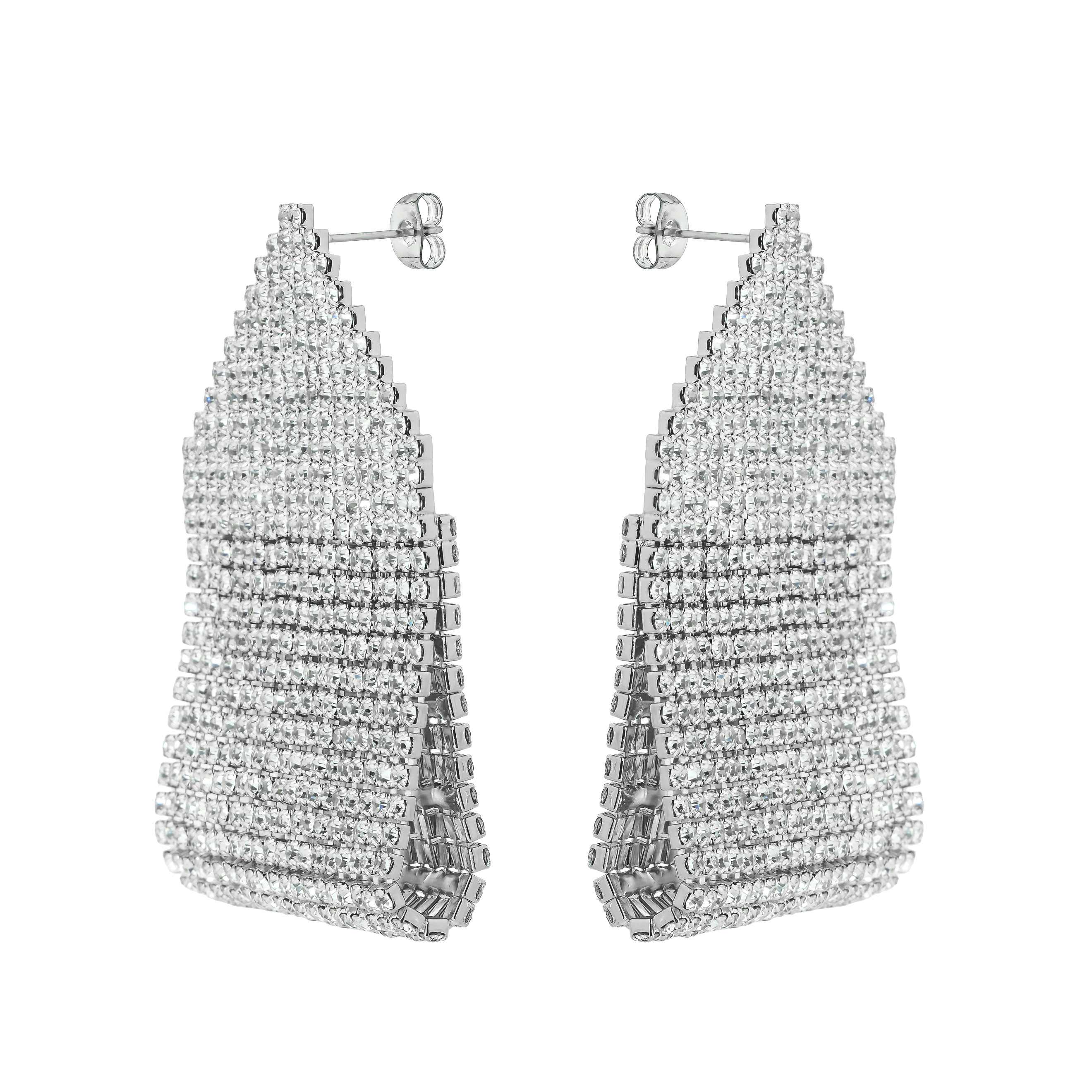 earrings completelcovered with crystals