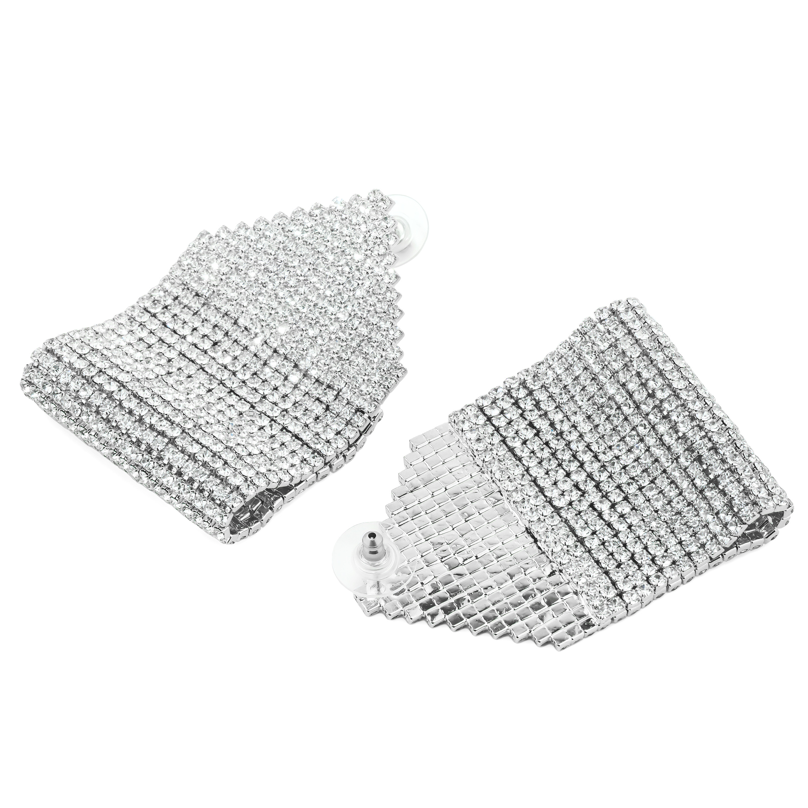 earrings completelcovered with crystals