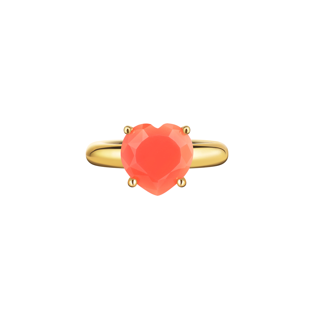 Moonka Позолоченное кольцо из серебра с халцедоном Cartoon ring Heart moonka позолоченное кольцо the rose с аквамарином
