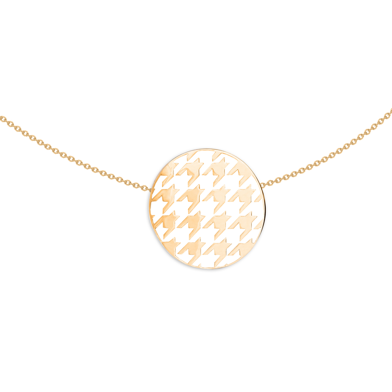 LUTA Jewelry Покрытое лимонным золотом двустороннее серебряное колье «гусиная лапка» из лавандовой и белой эмали