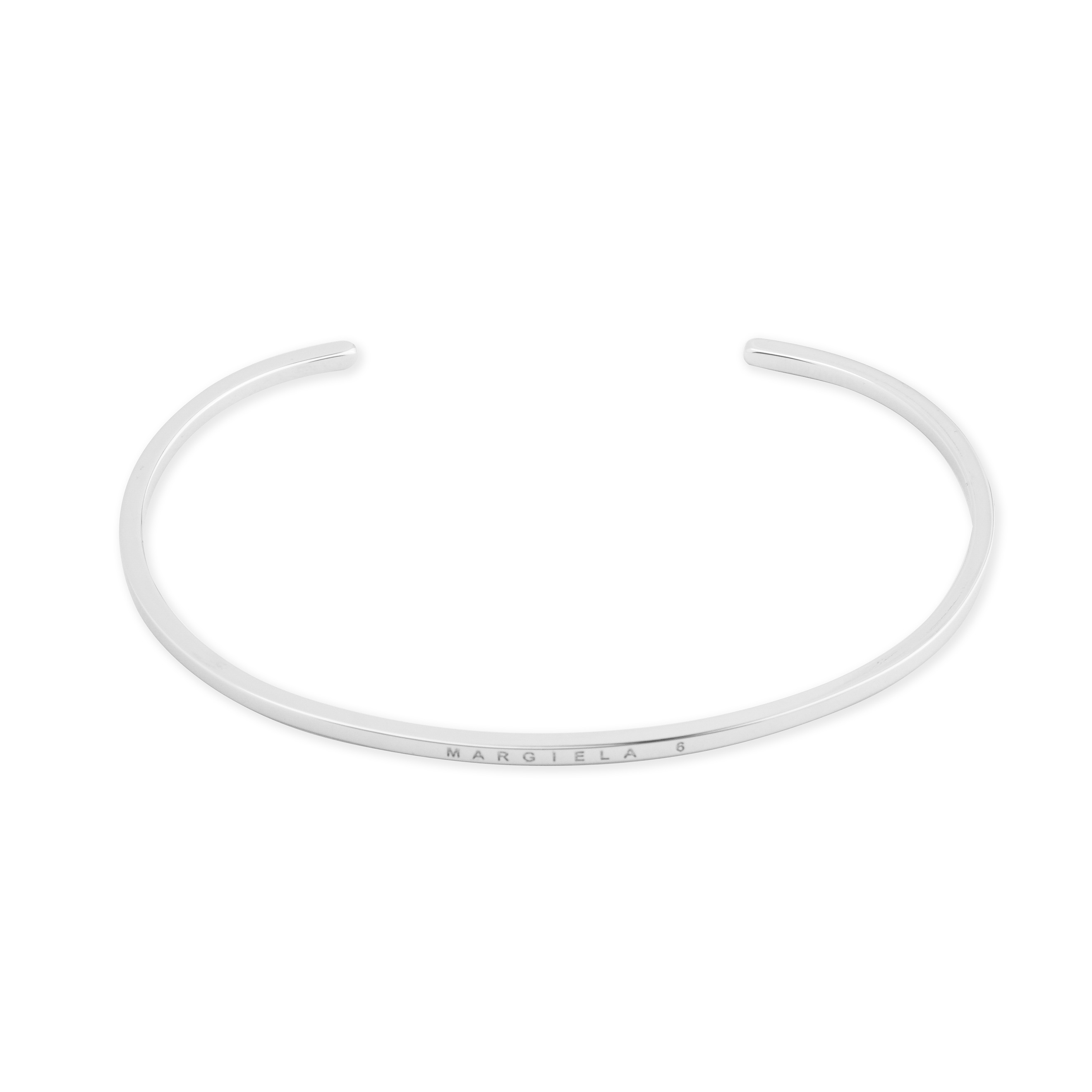 Серебристый тонкий браслет  MARGIELA