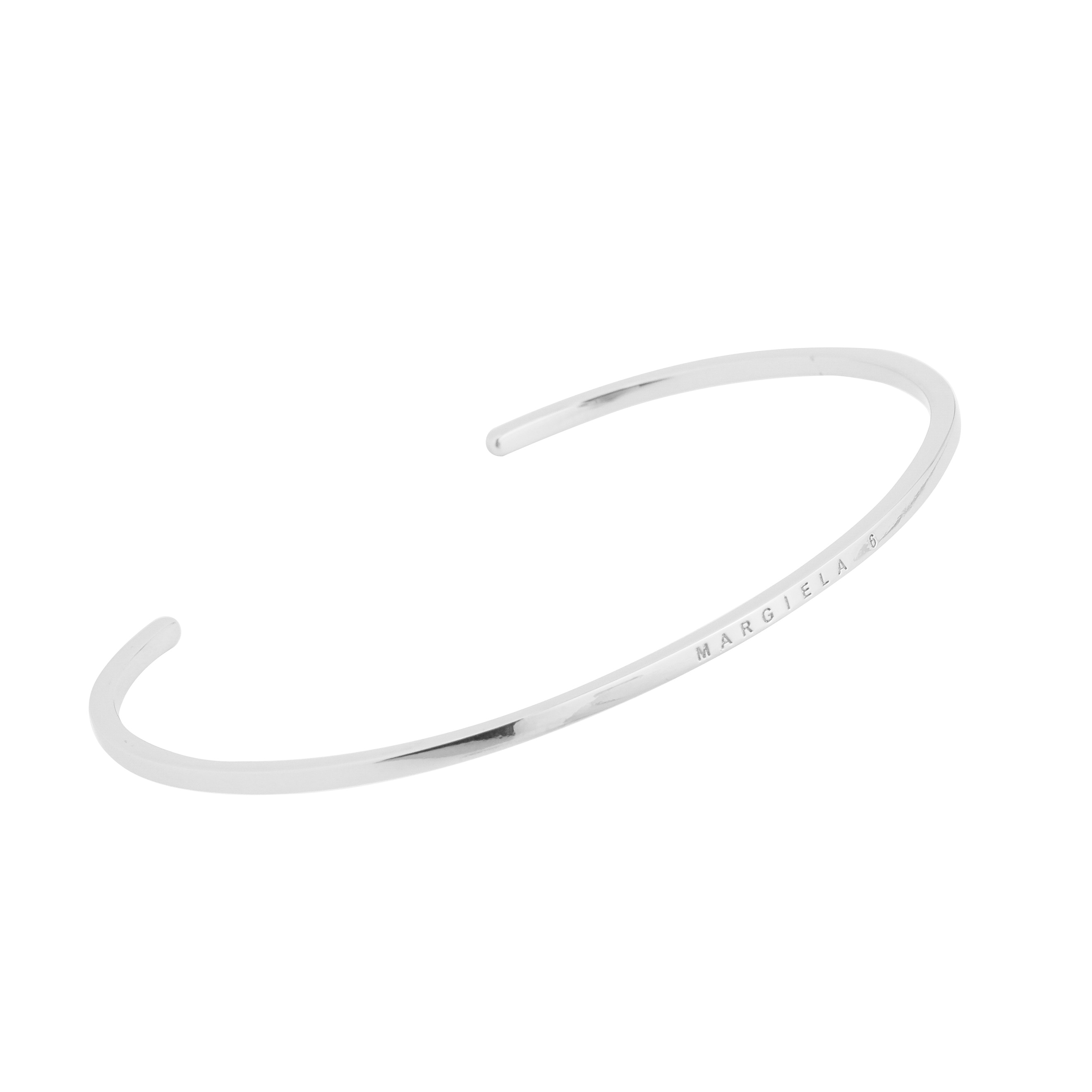 Серебристый тонкий браслет  MARGIELA